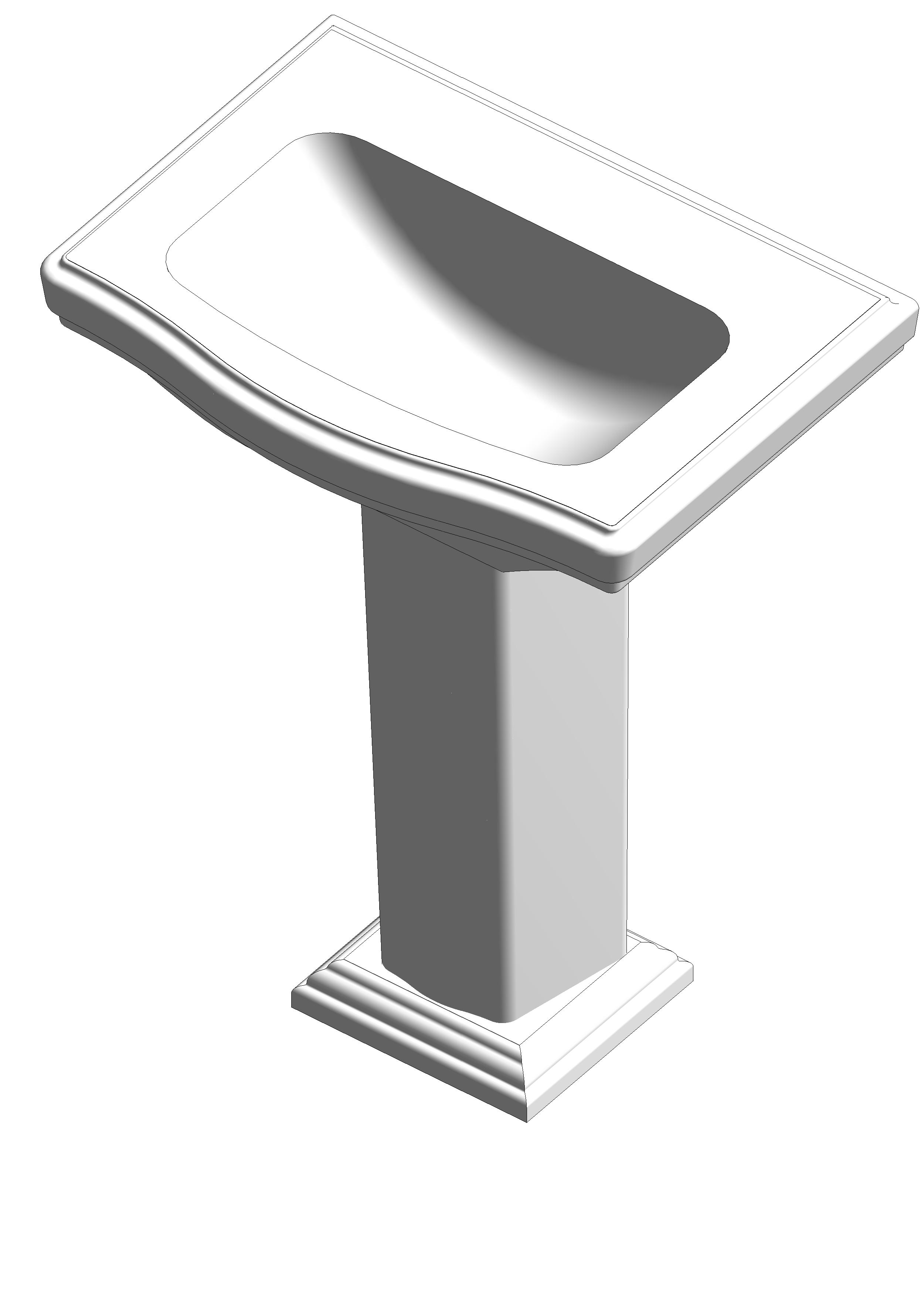 lavatory pedestal traditional 4 revit family free download image