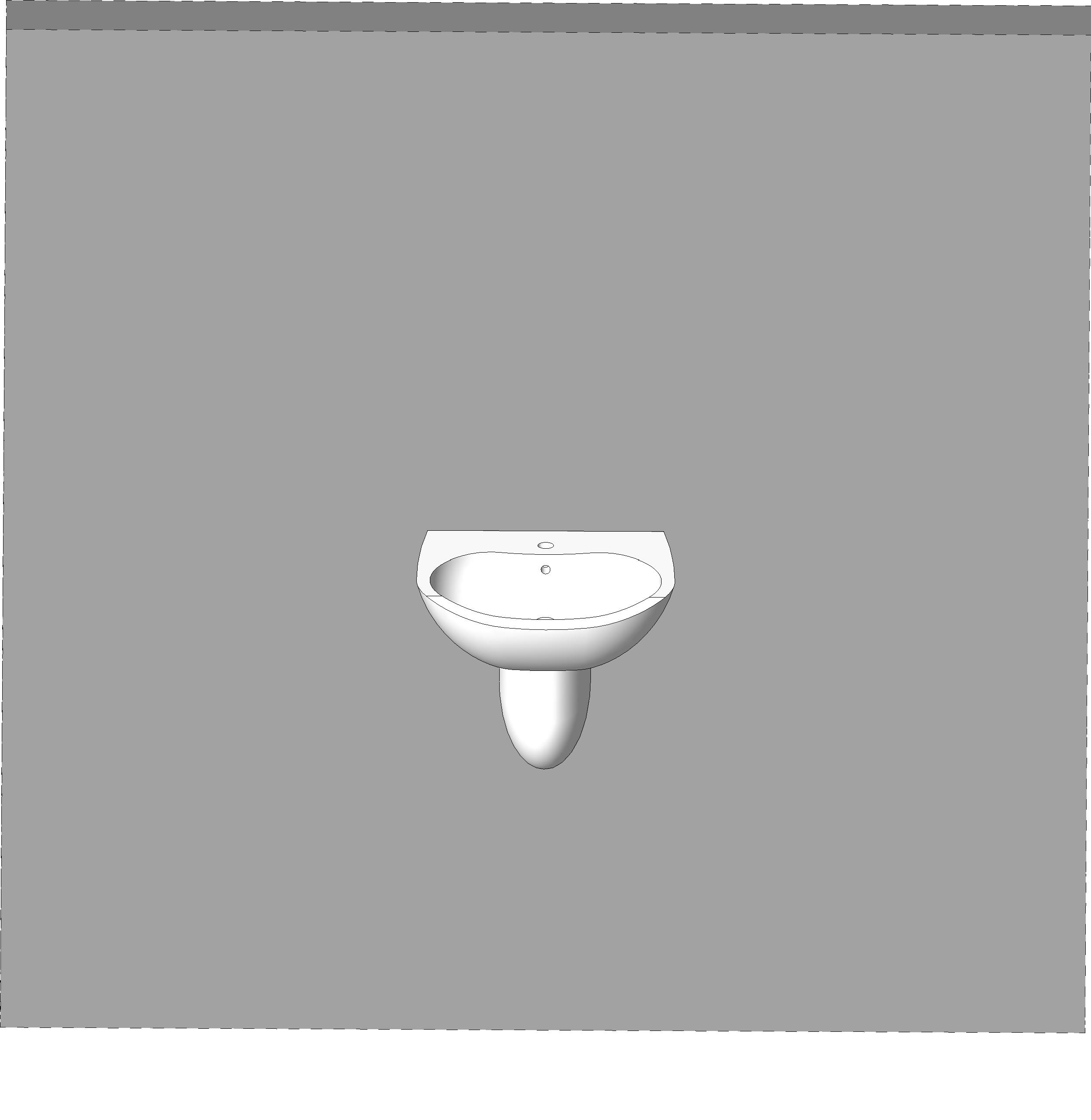 Lavatory Wall Mount Transitional revit family free download