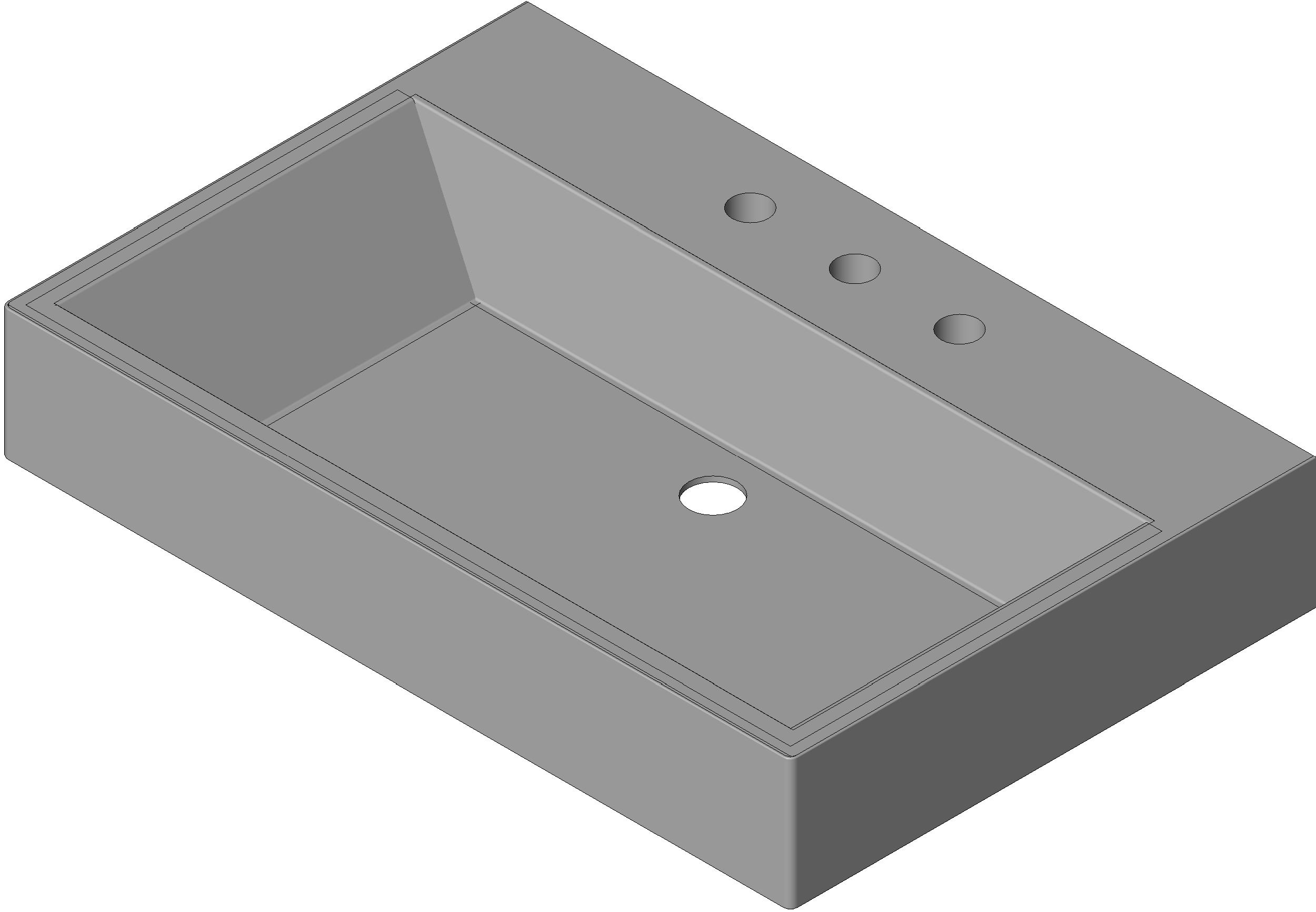 Sink Bathroom - Wall Hung 4 revit family free download