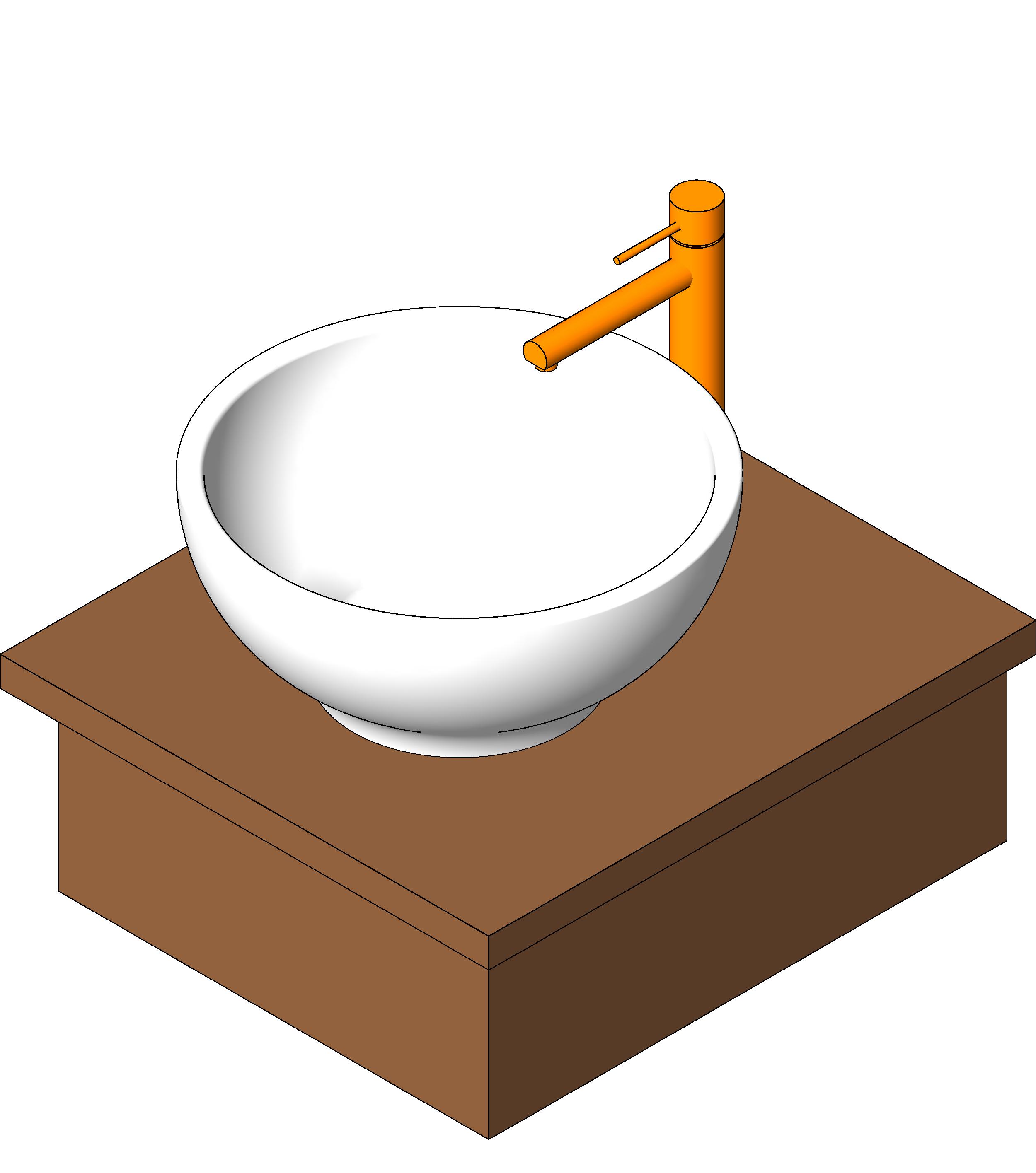 Sink Bathroom Modern - Shelf 2 revit family free download