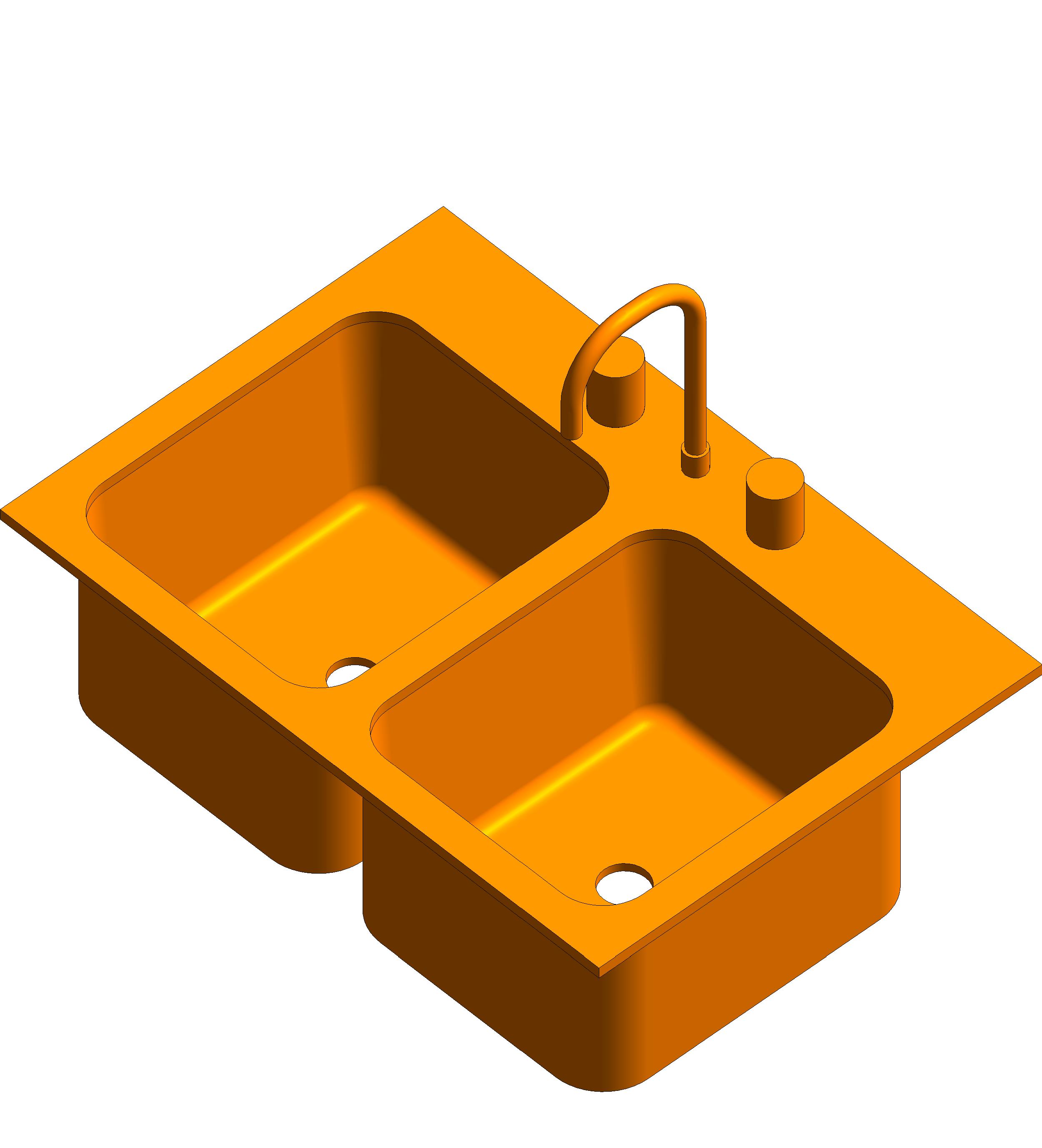 Sink Double Kitchen MAA revit family free download