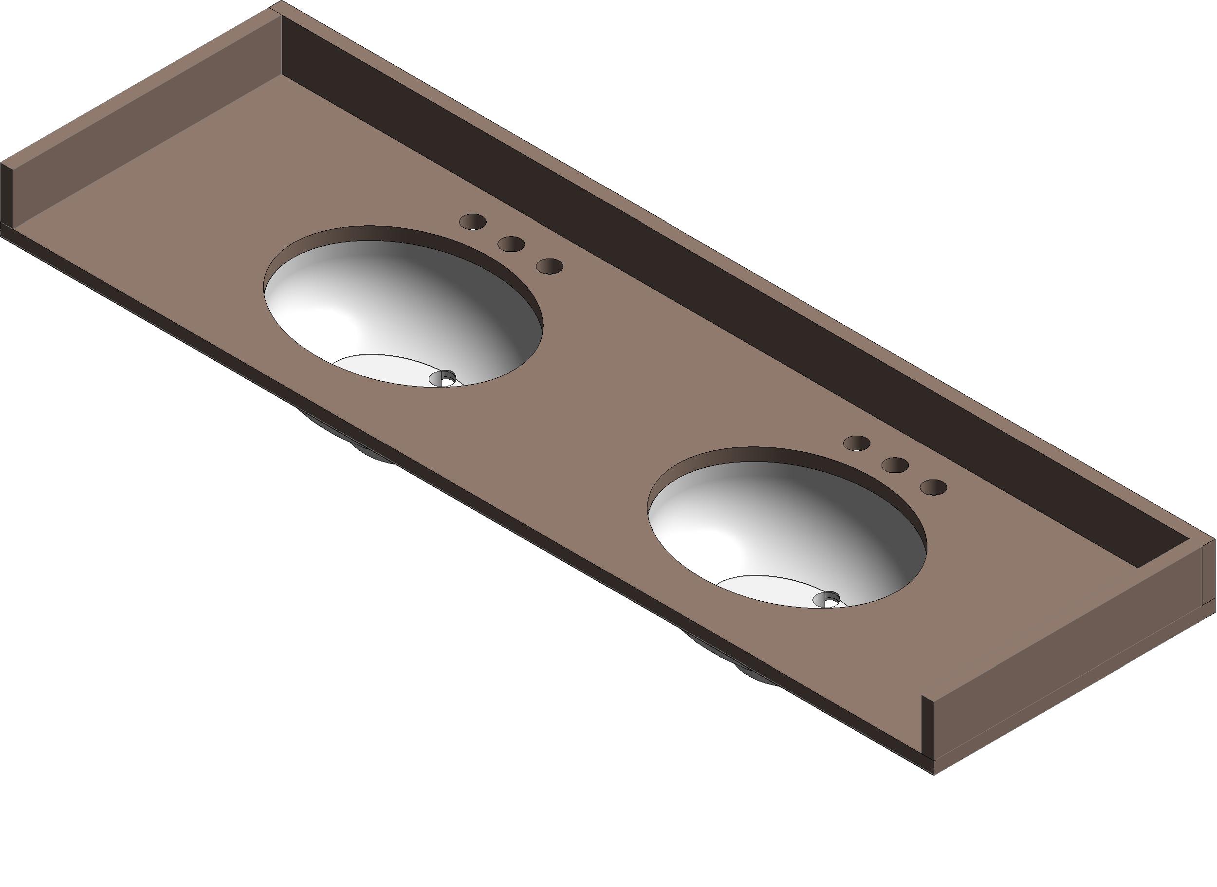 Vanity Top Quick Ship 2 Sinks revit family free download
