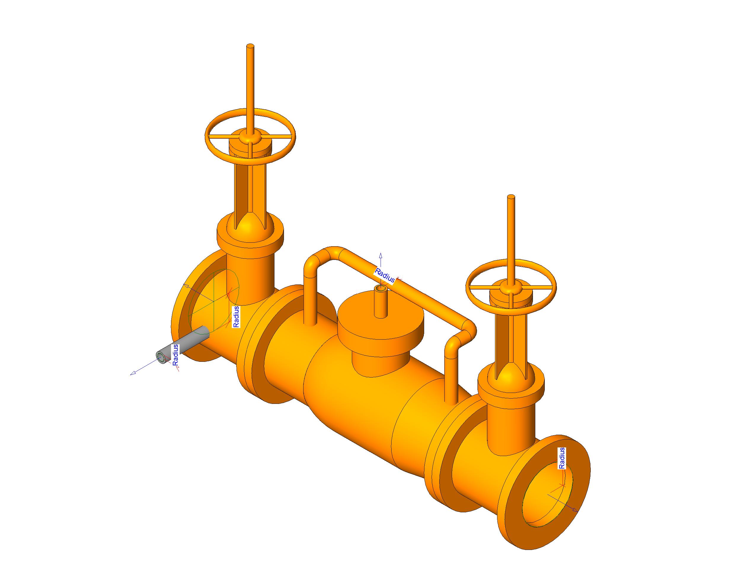 Double Check Assembly 2.5 12Inch Flanged revit family free download