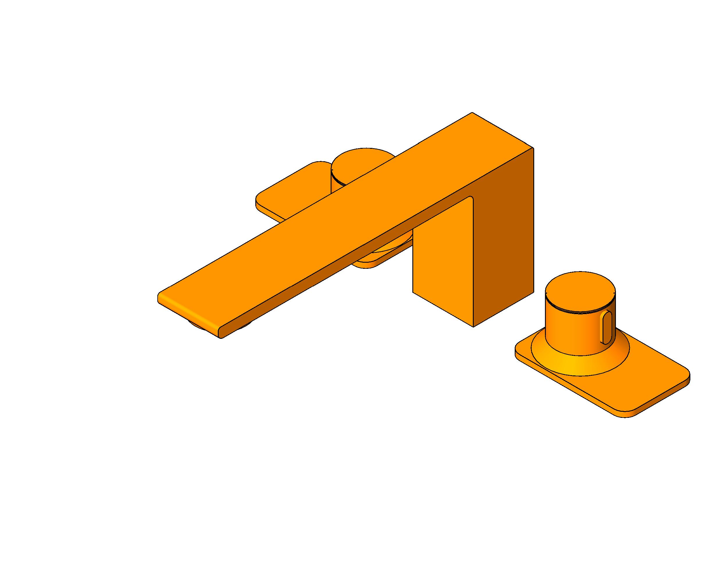 Faucet Bath Deck Mount Contemporary revit family free download