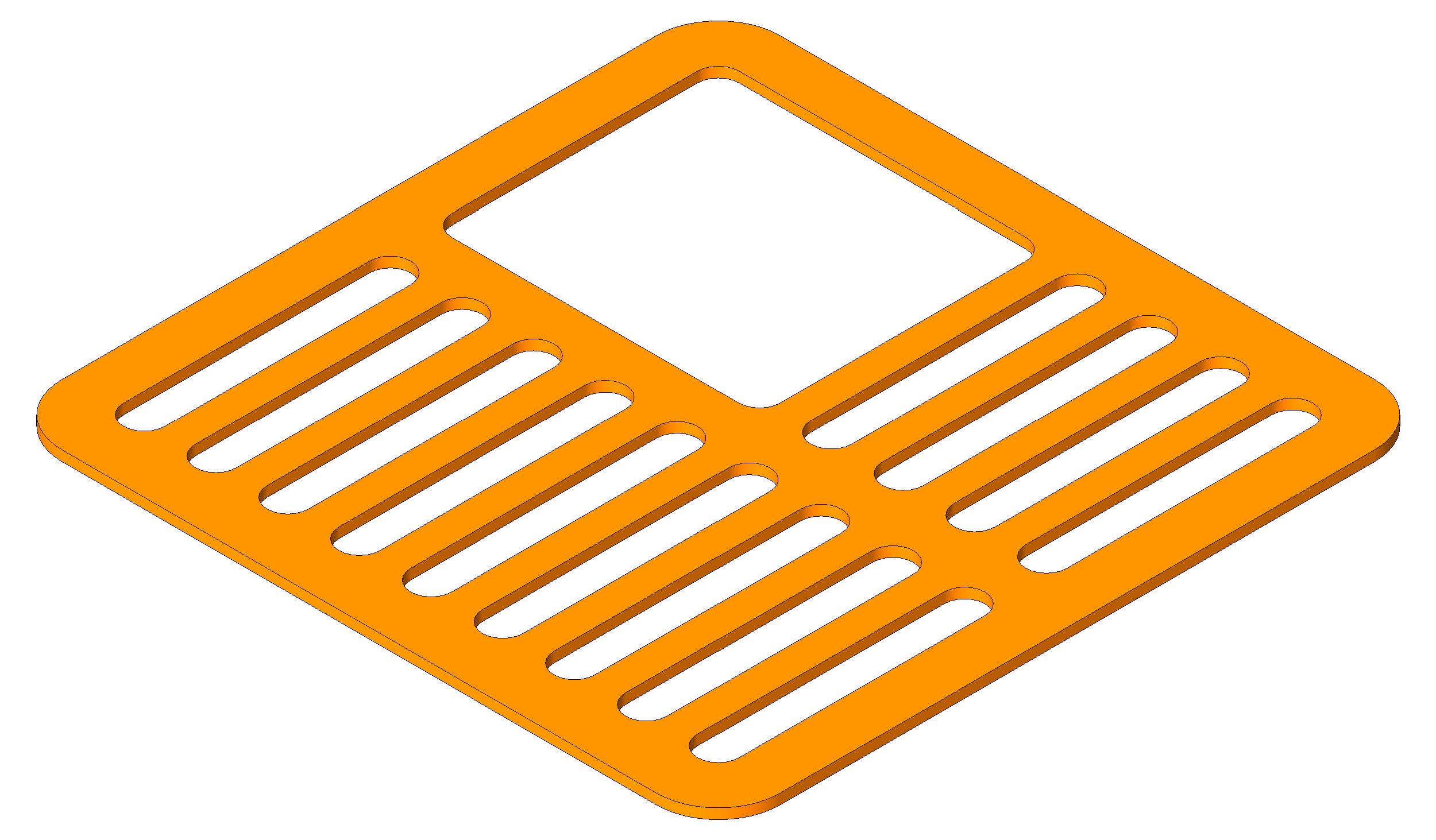 Grate Three Quarter revit family free download