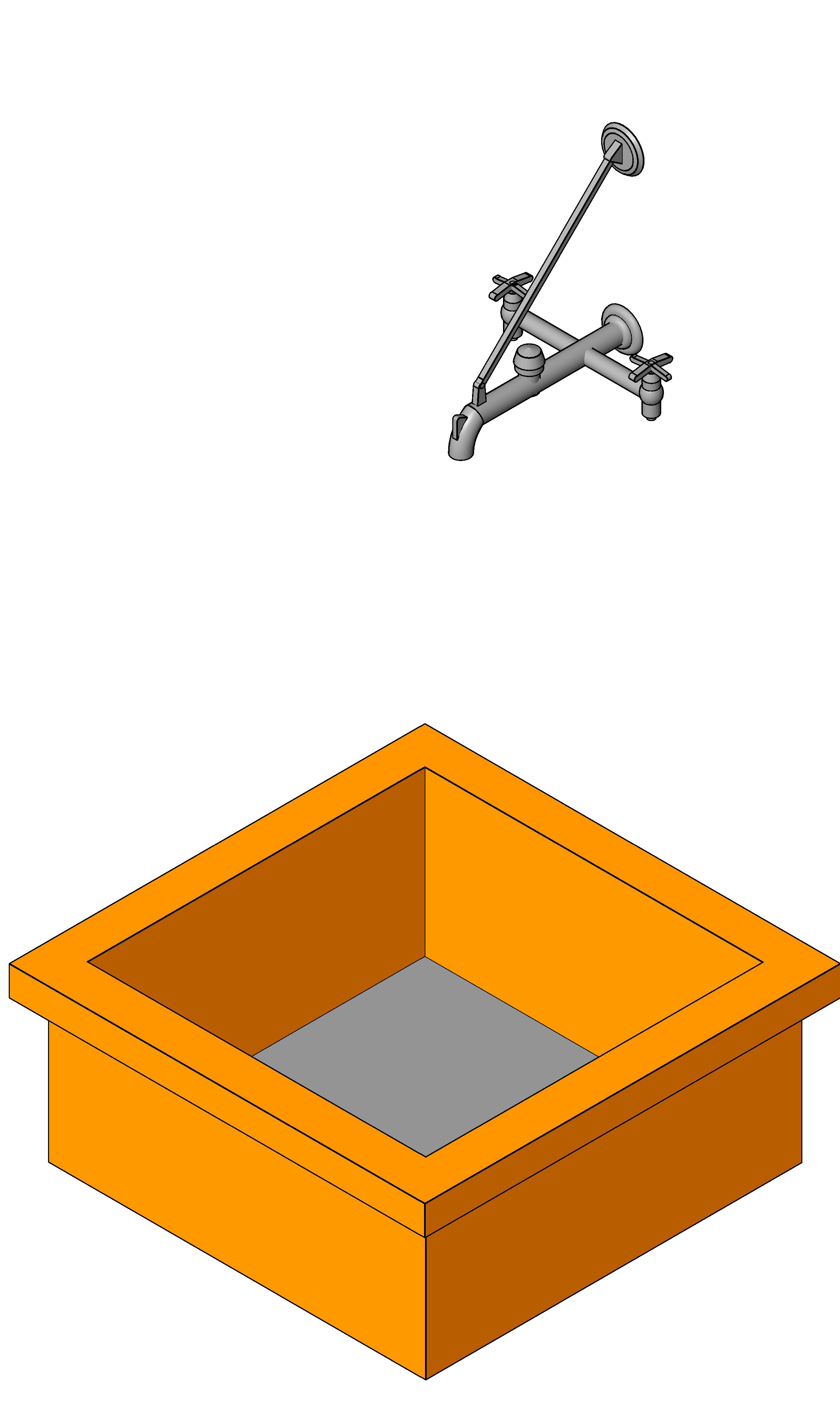 Service Basin w Faucet revit family free download