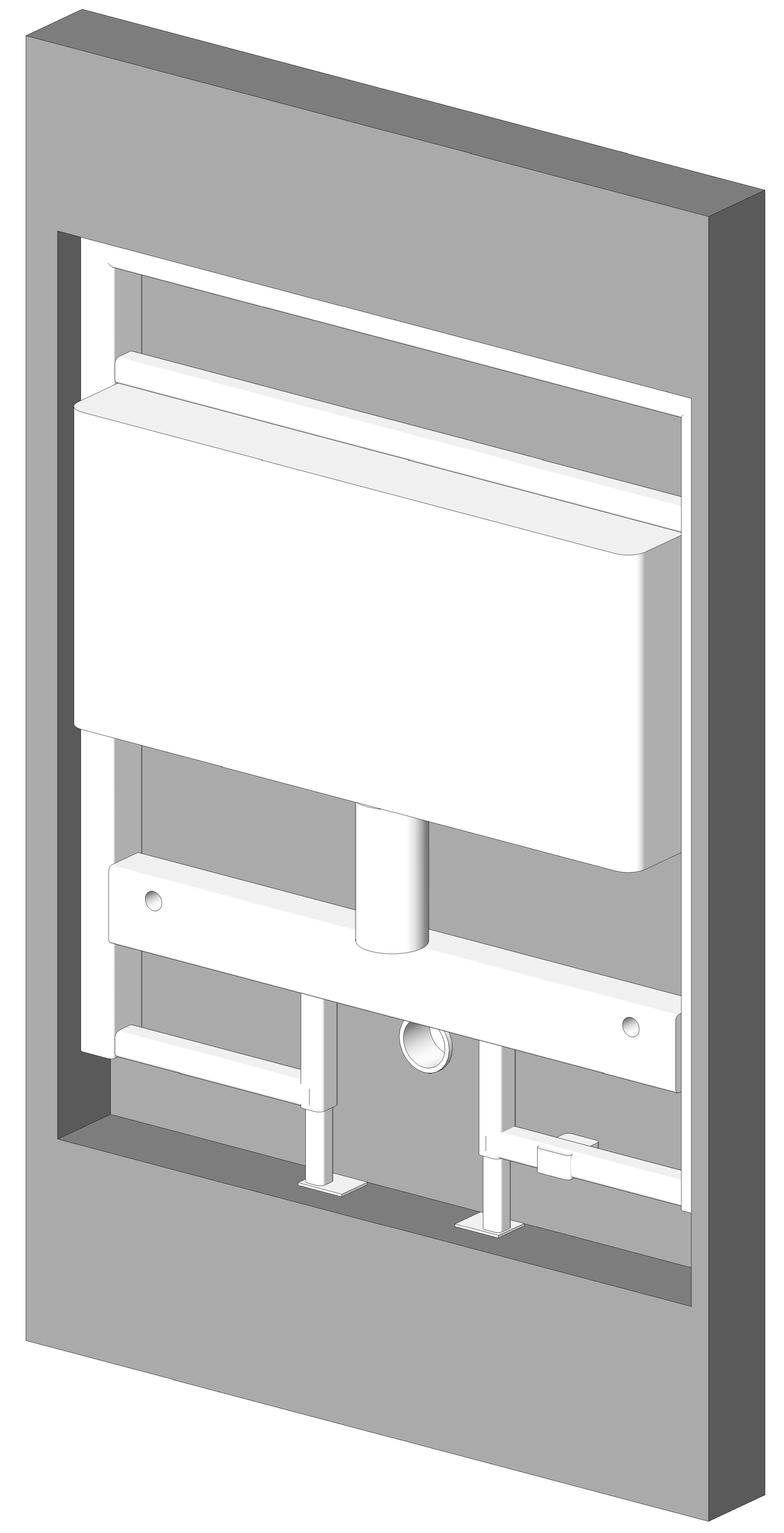 Tank System In Wall Dual Flush 2 revit family free download