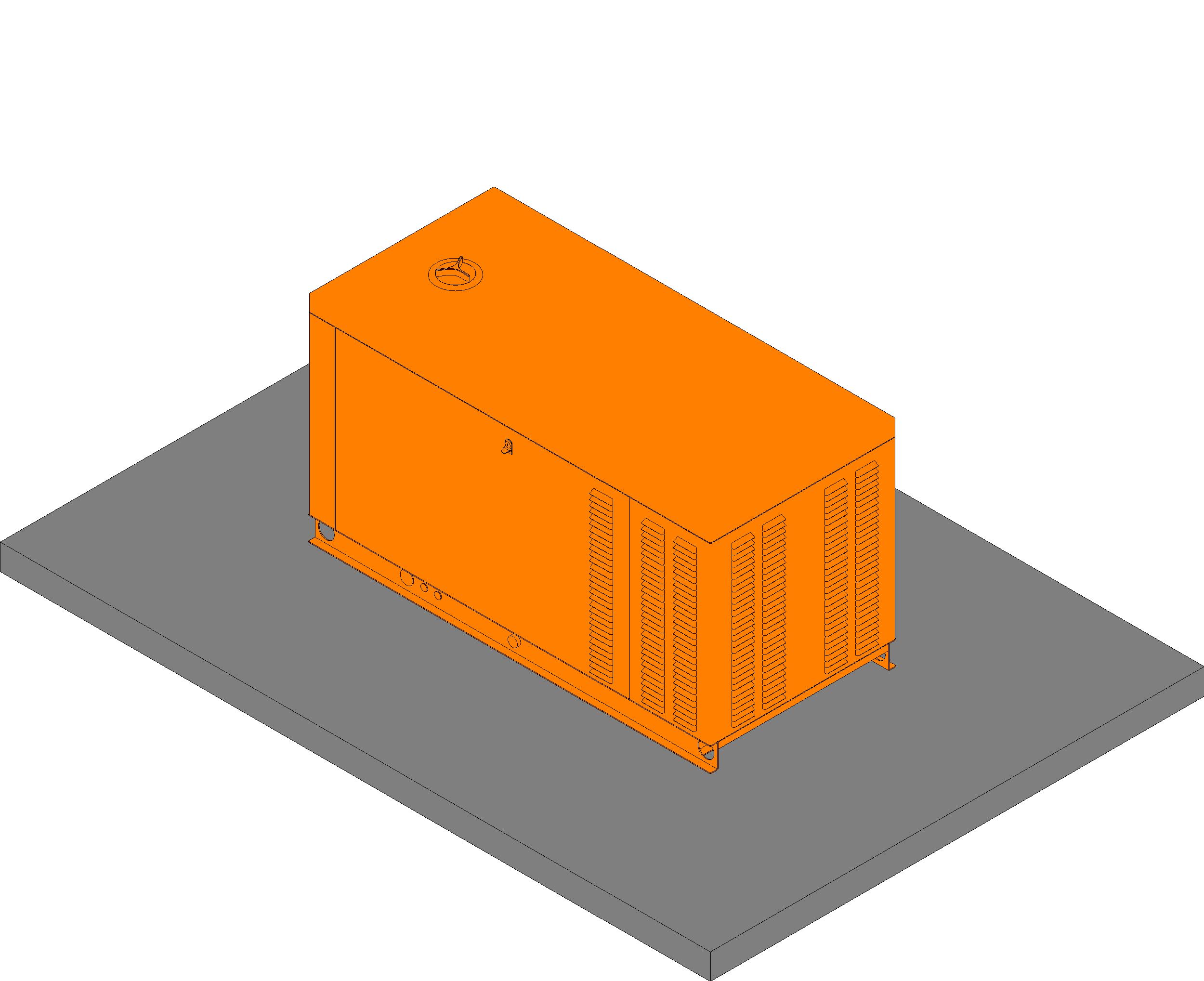 generator 25k watts three phase commercial revit family free download image