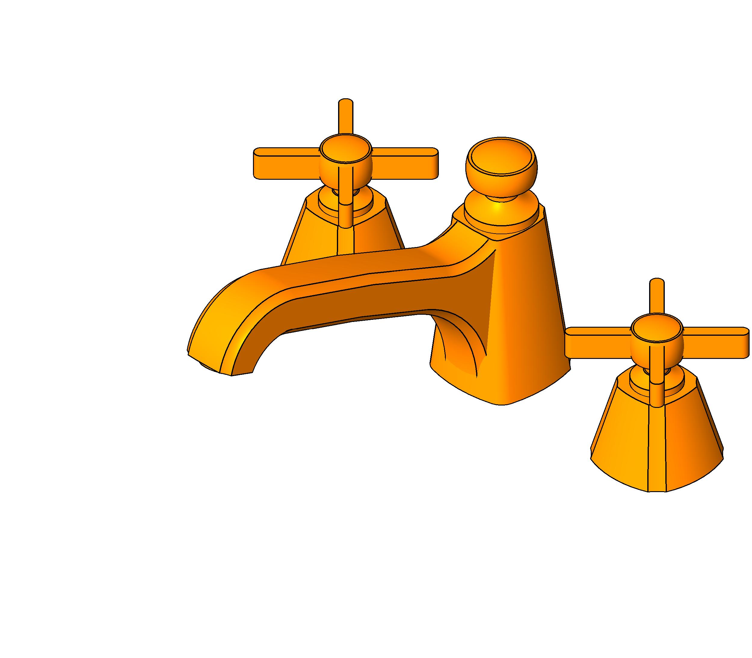 faucet bath deck mount traditional revit family free download image