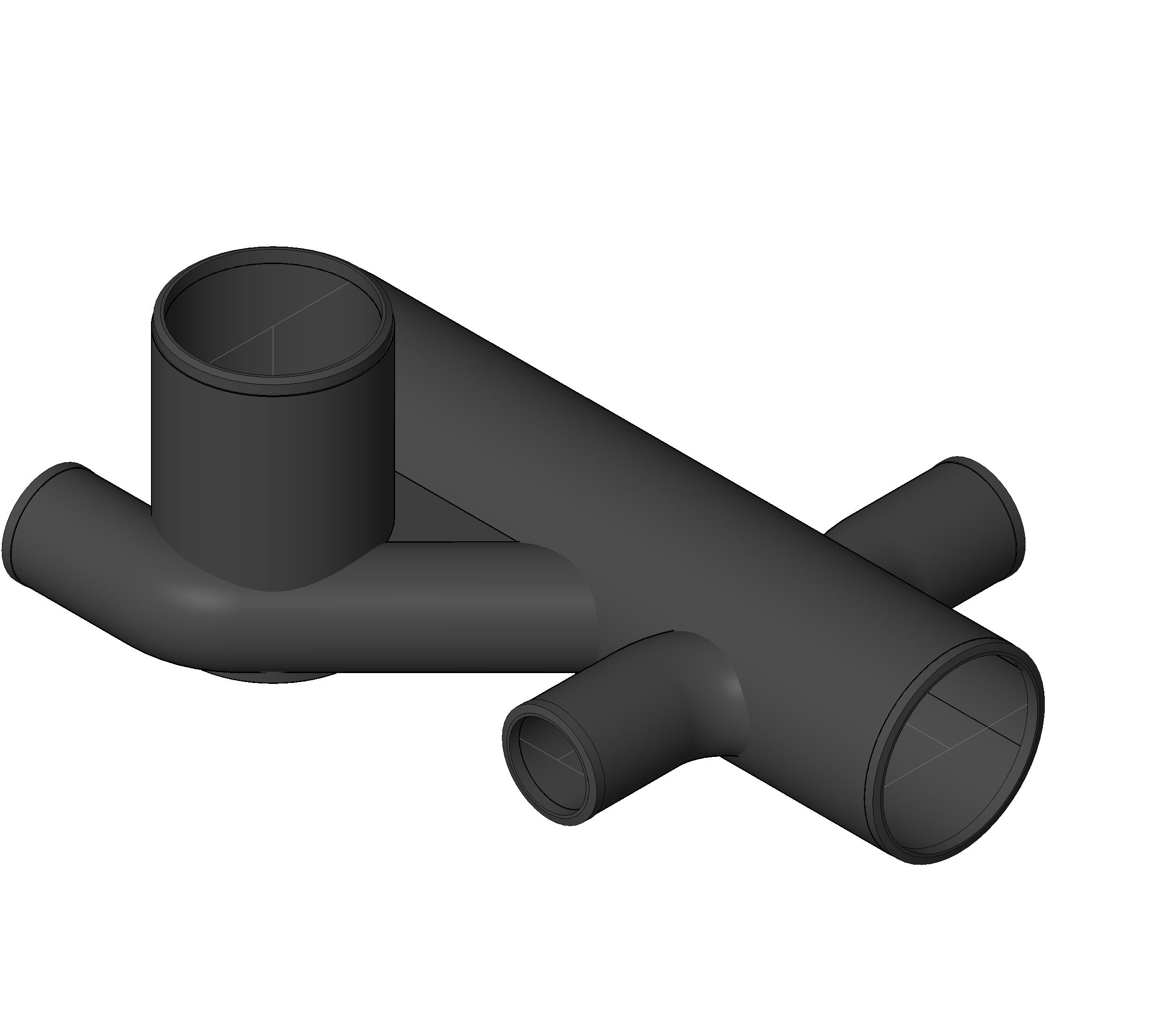 Pipe Fitting 16in Closet Fittings 2in Inlets Used Below Floor LH Cast Iron revit family free download
