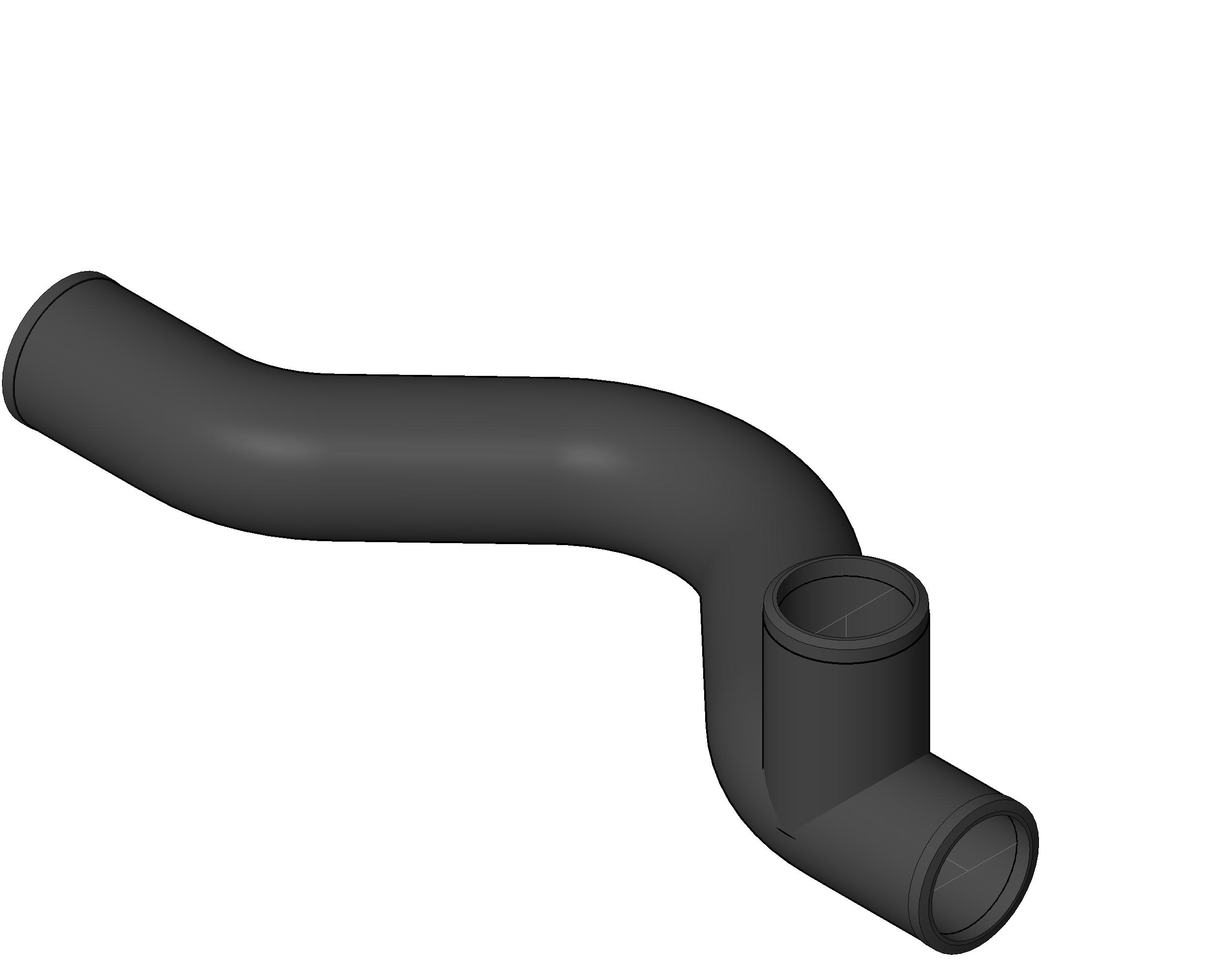 Pipe Fitting 2in Vent Cross Over Left Hand Inlet Cast Iron revit family free download
