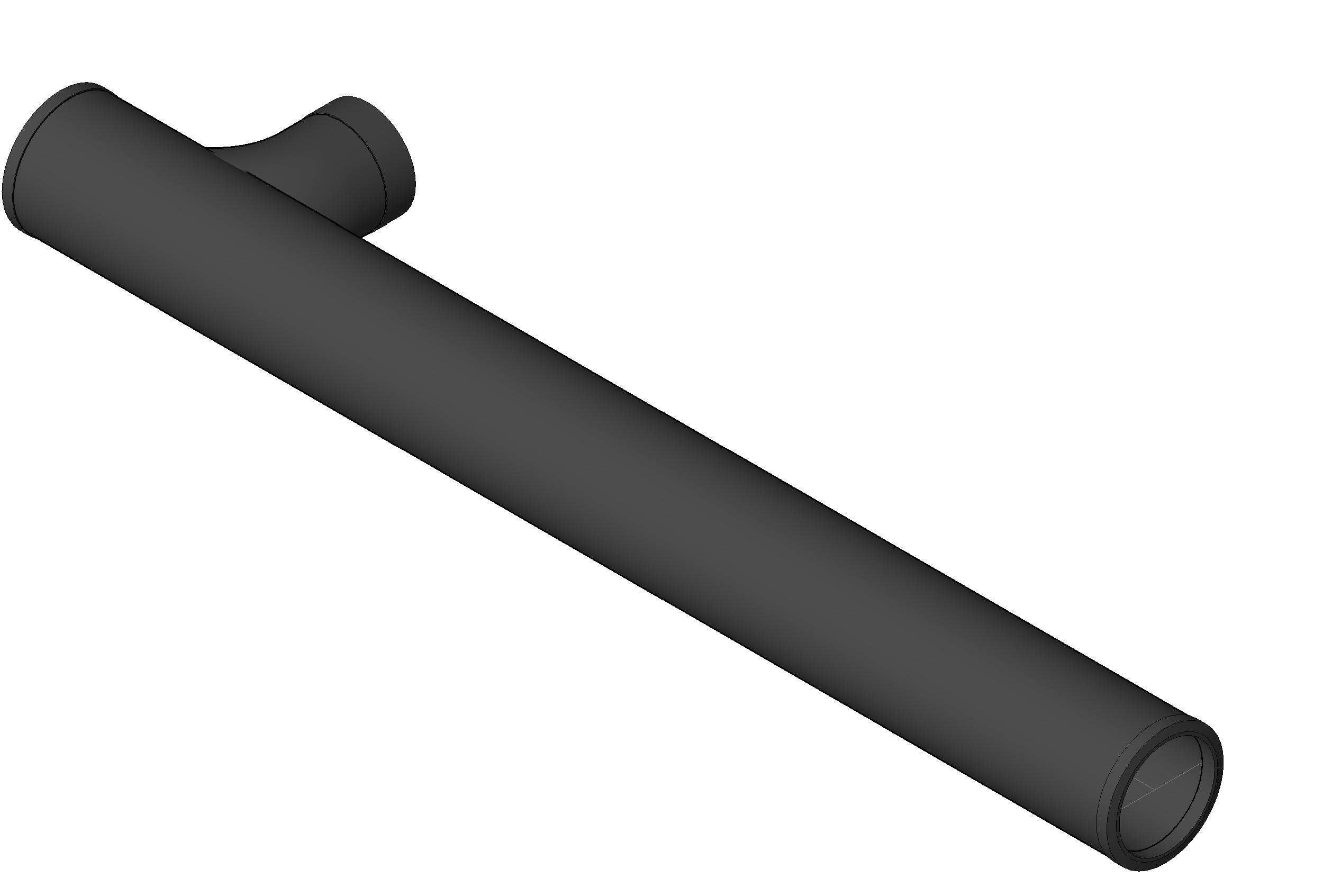 Pipe Fitting 2inx22 7 8in Extended Tapped Sanitary Tee Cast Iron revit family free download