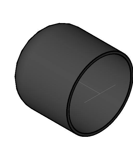 Pipe Fitting Cap ABS revit family free download