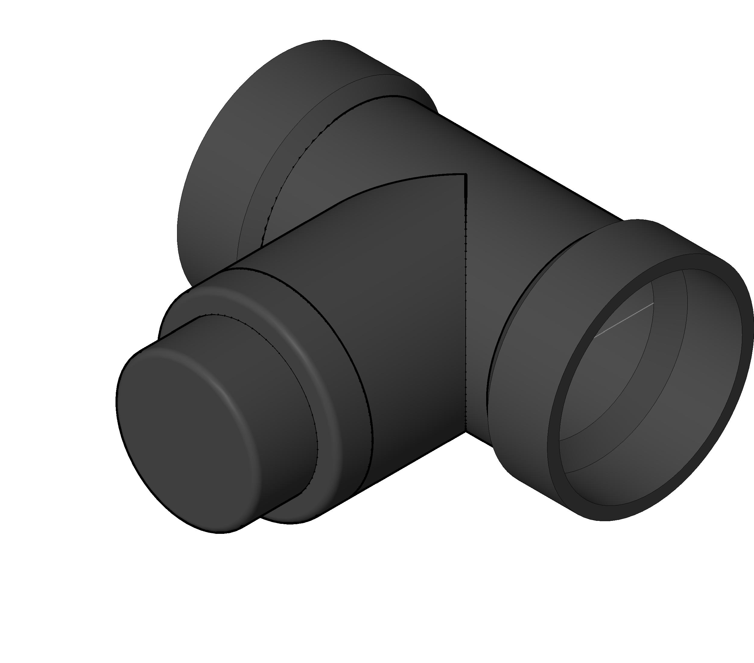 Pipe Fitting Cleanout Tee ABS X revit family free download
