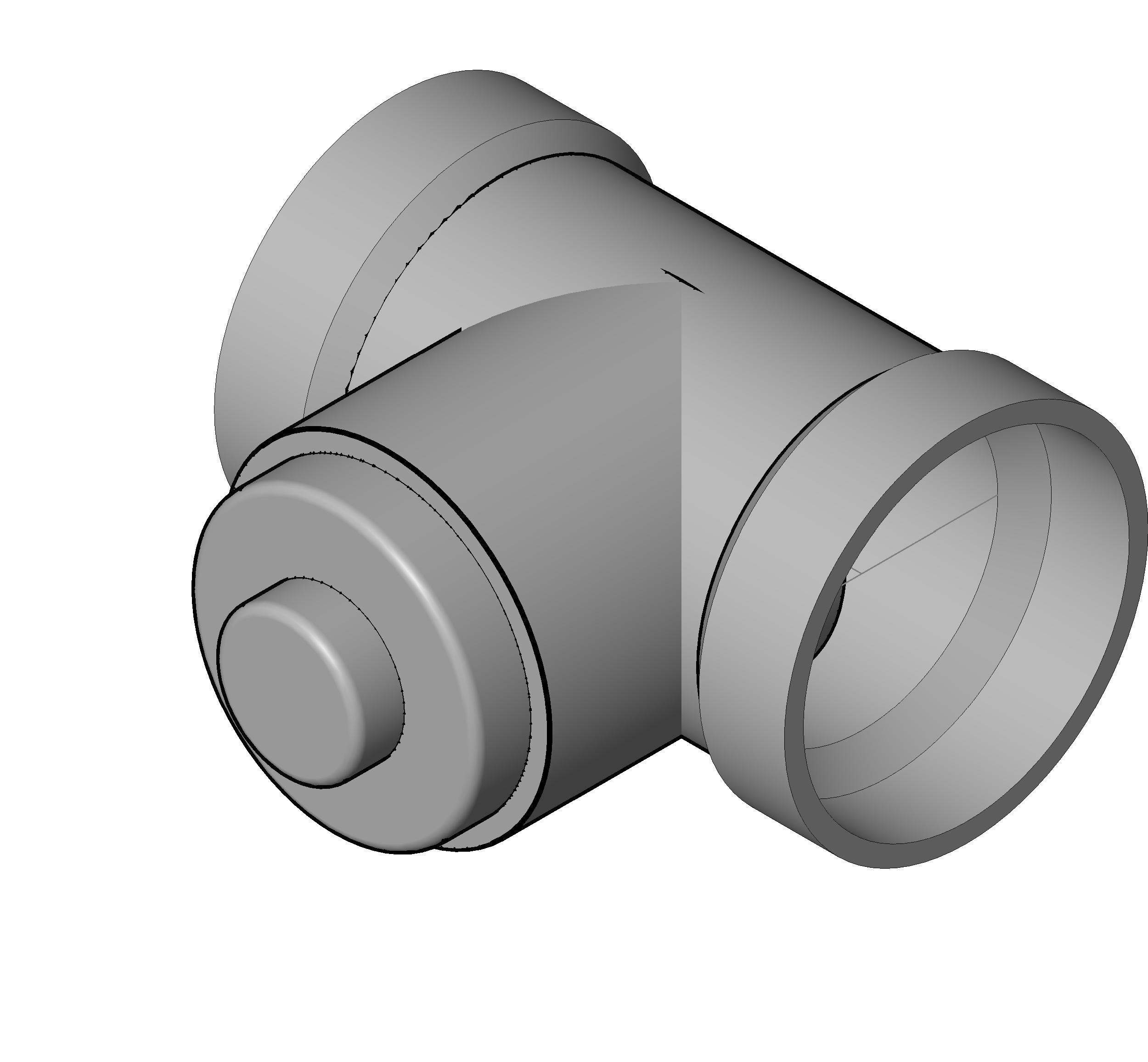 Pipe Fitting Cleanout Tee CPVC revit family free download