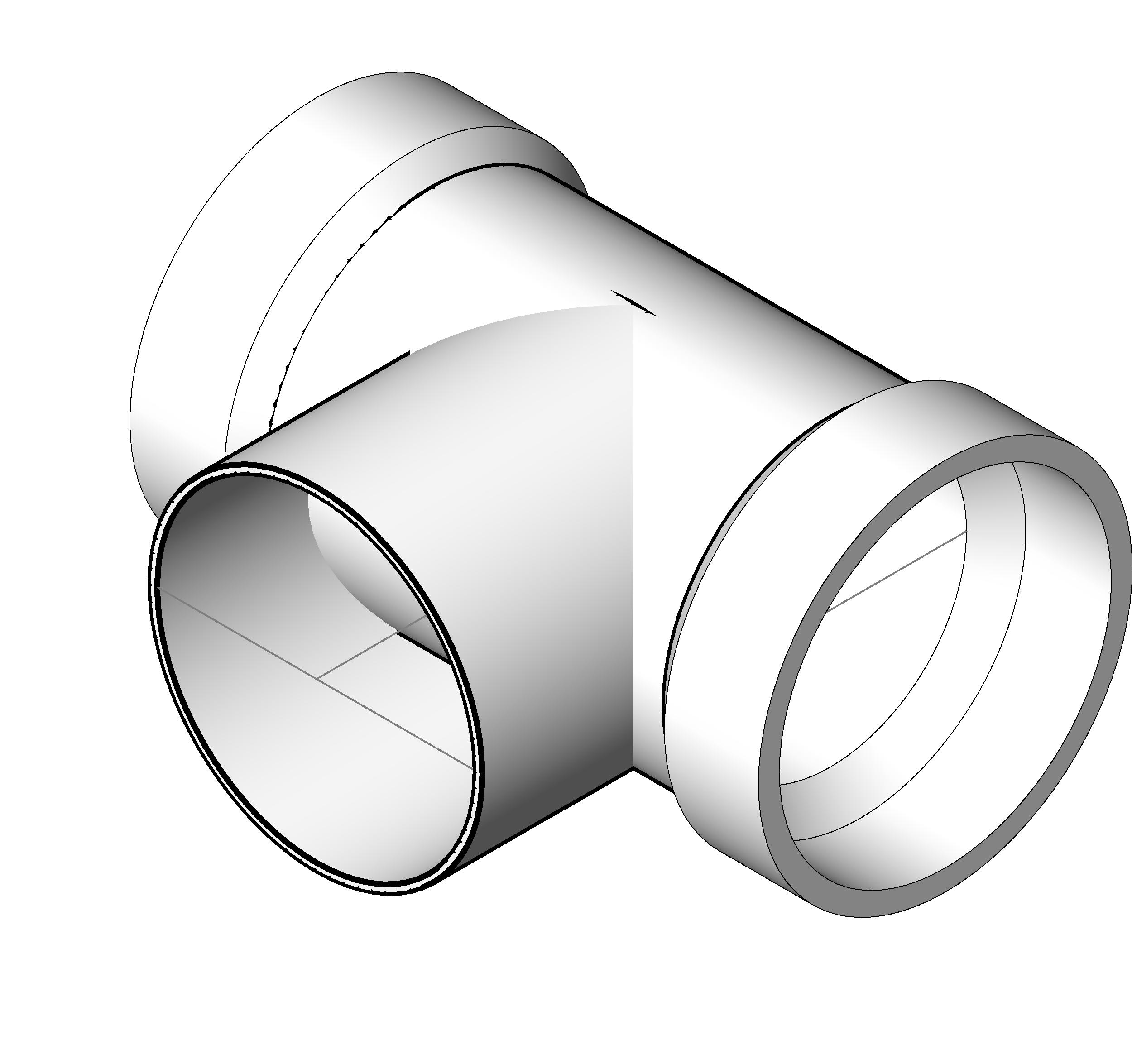 Pipe Fitting Cleanout Tee PVC revit family free download