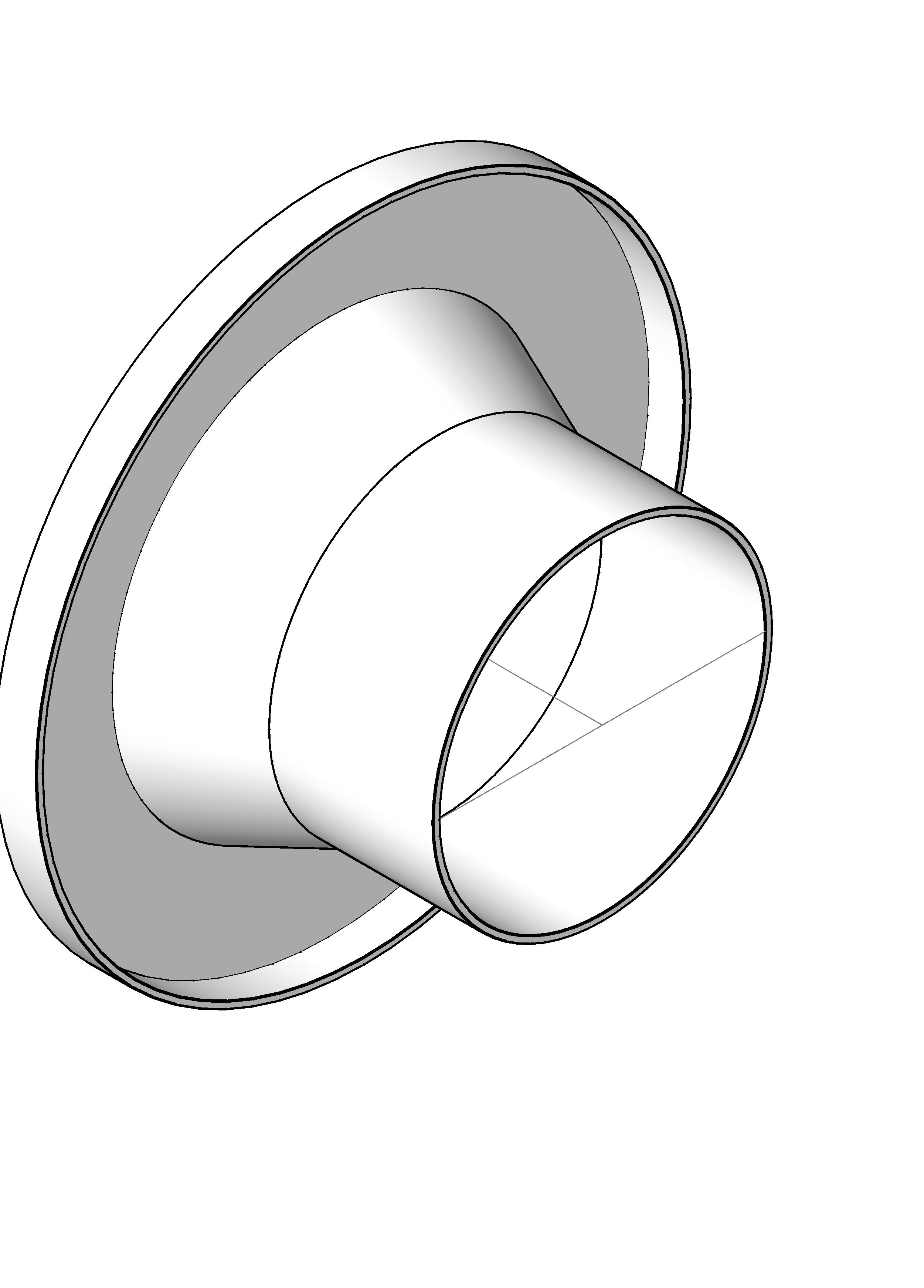 Pipe Fitting Closet Flange PVC KO revit family free download