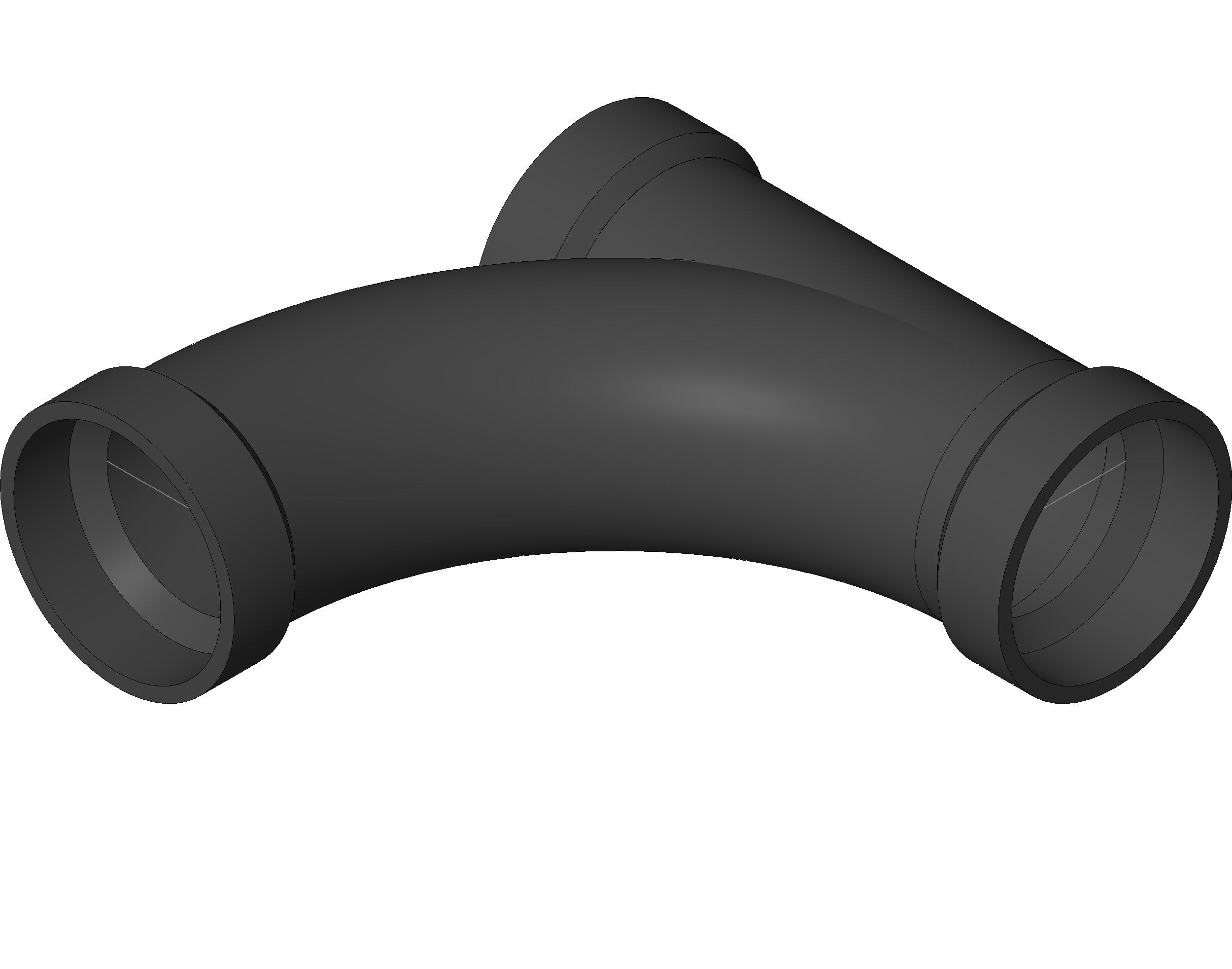 Pipe Fitting Combination Wye Eighth Bend ABS revit family free download