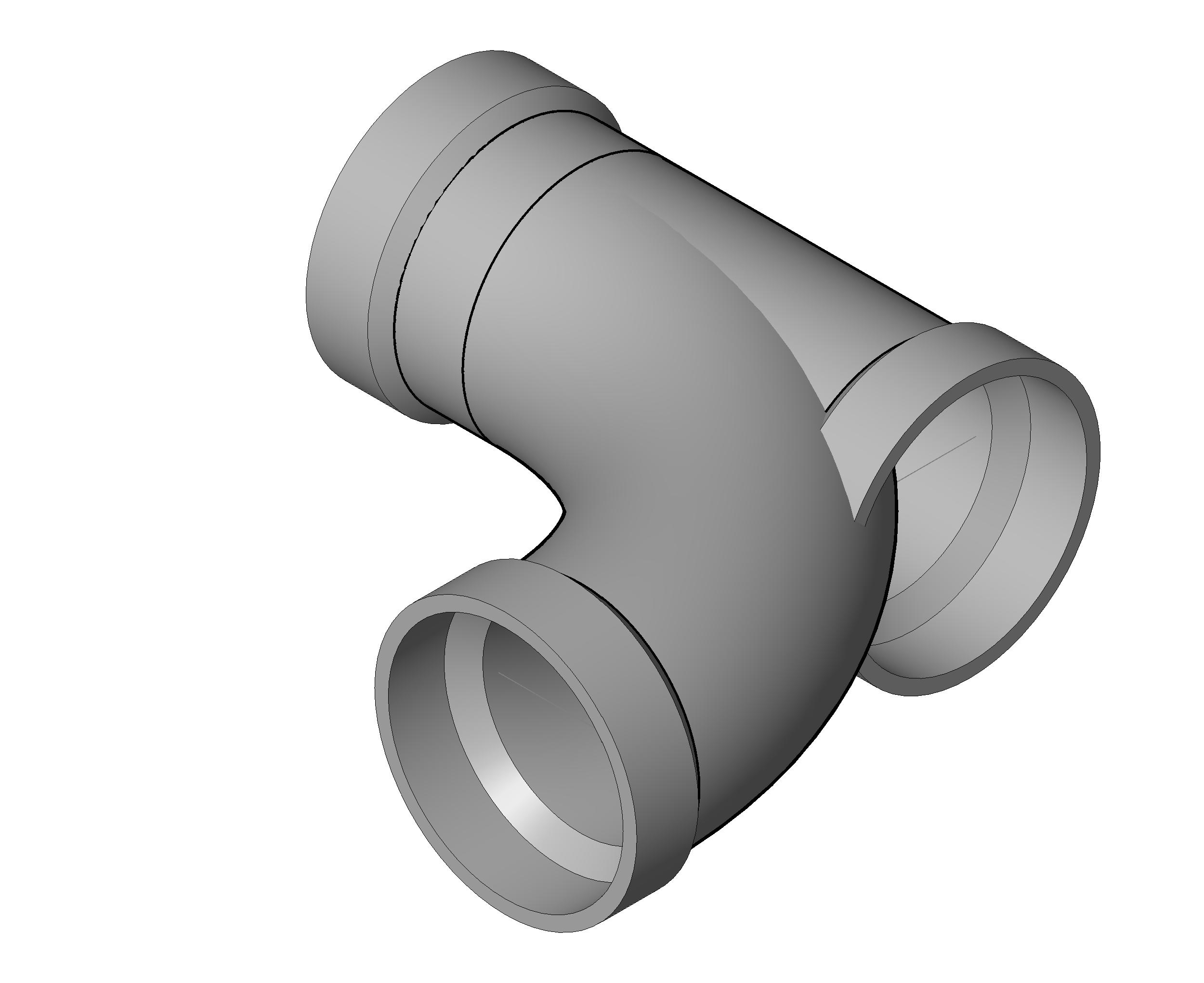 Pipe Fitting Combination Wye Eighth Bend CPVC revit family free download