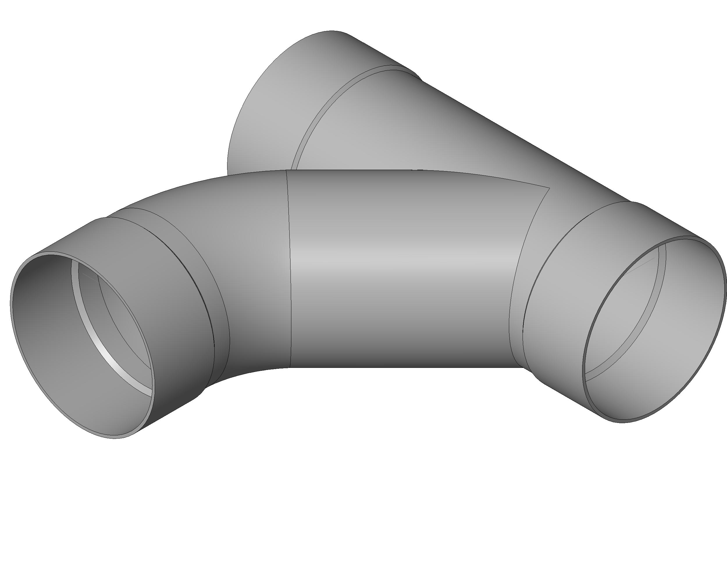 Pipe Fitting Combination Wye Eighth Bend CPVC 2 revit family free download