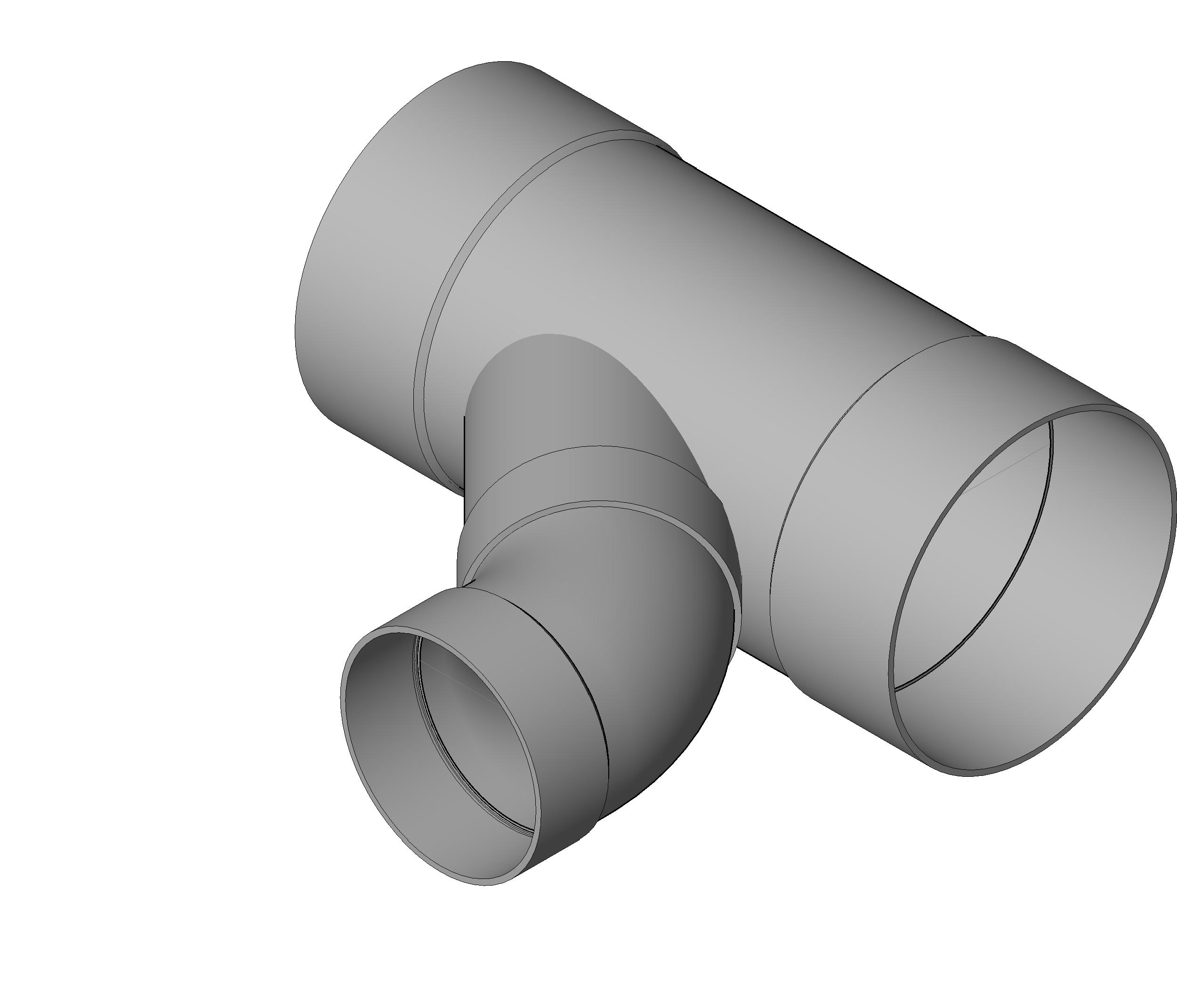 Pipe Fitting Combination Wye Eighth Bend Reducing CPVC revit family free download