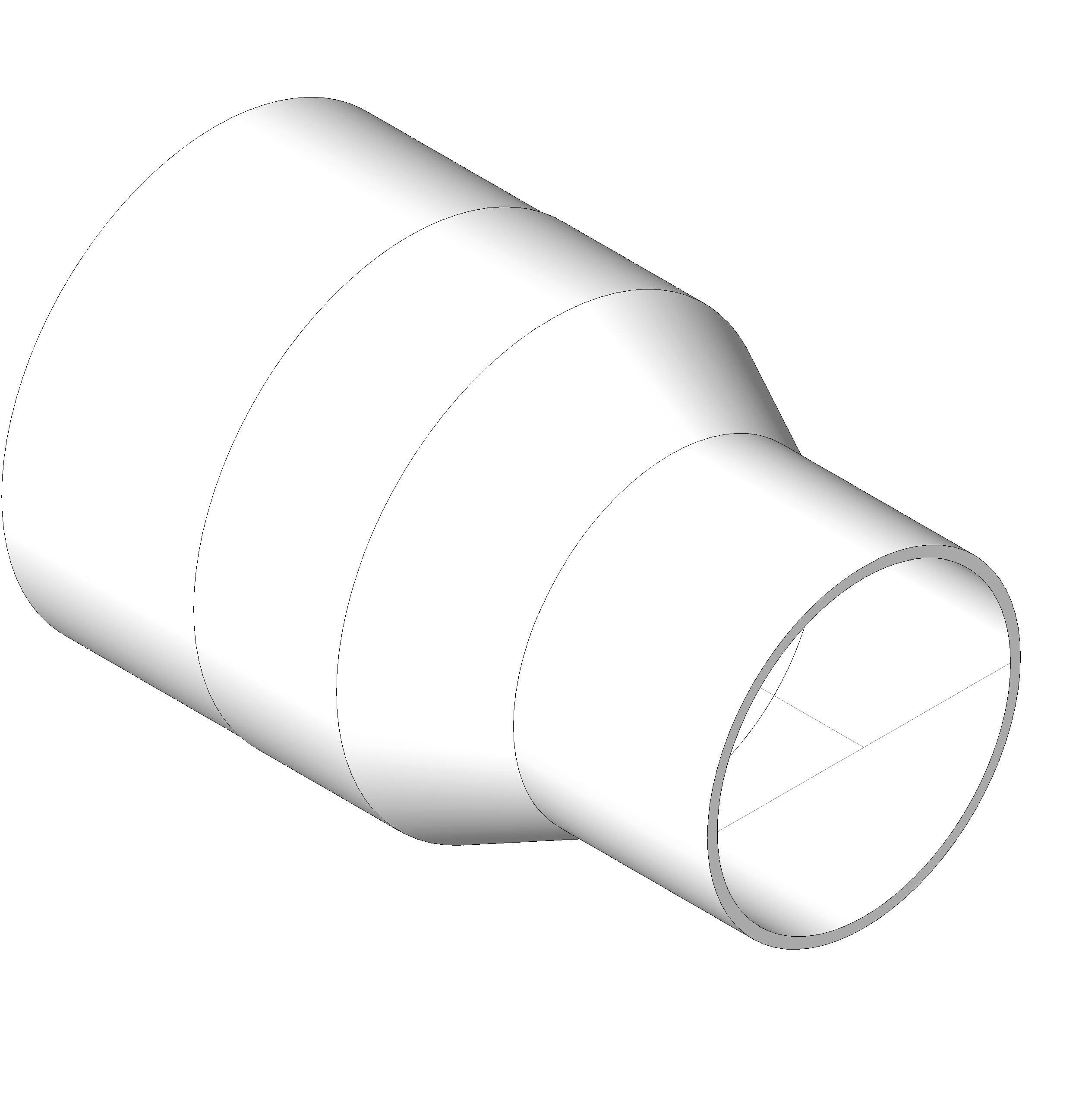 Pipe Fitting Conc Red Bushing PVC revit family free download