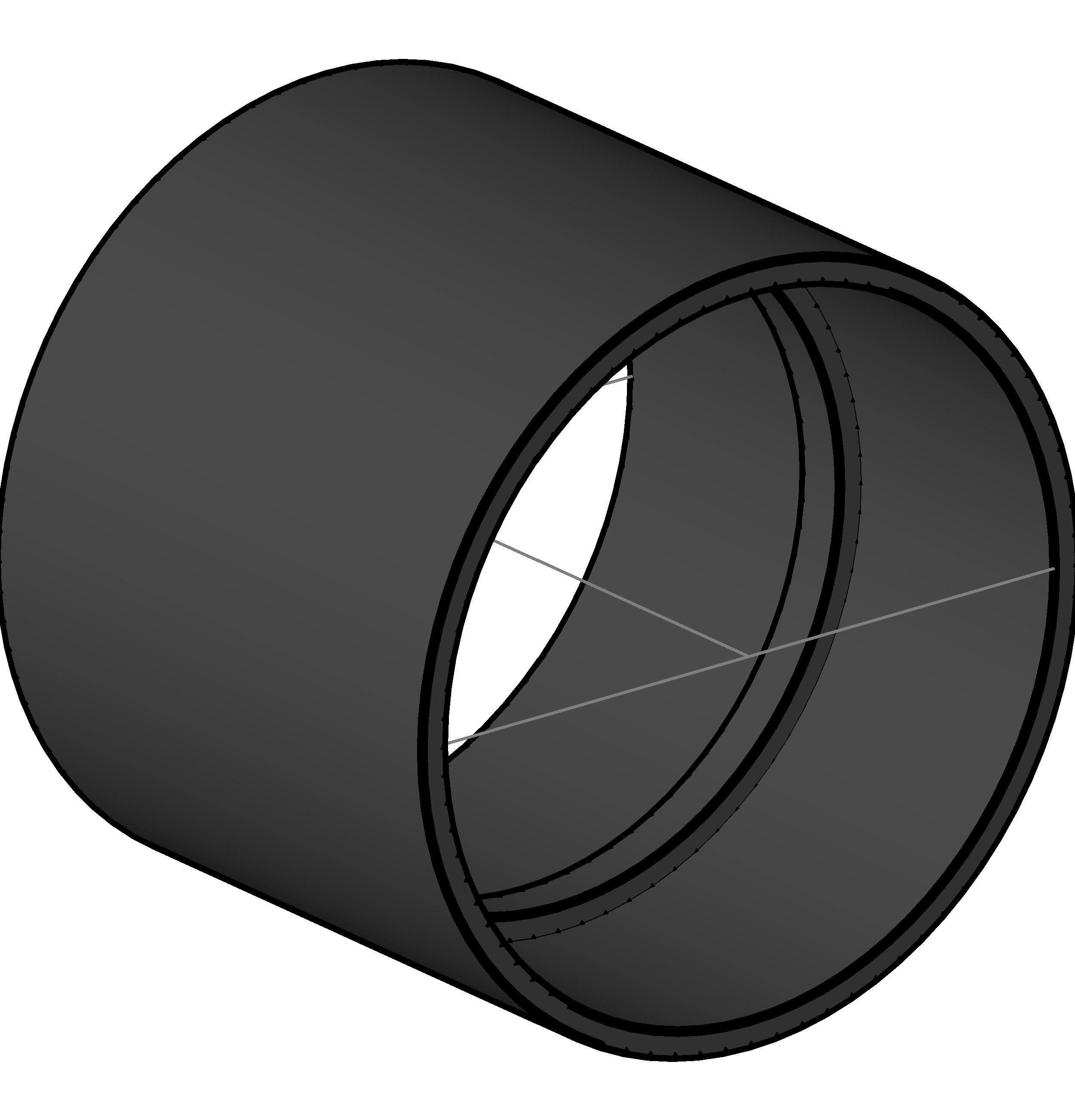 Pipe Fitting Coupling ABS revit family free download