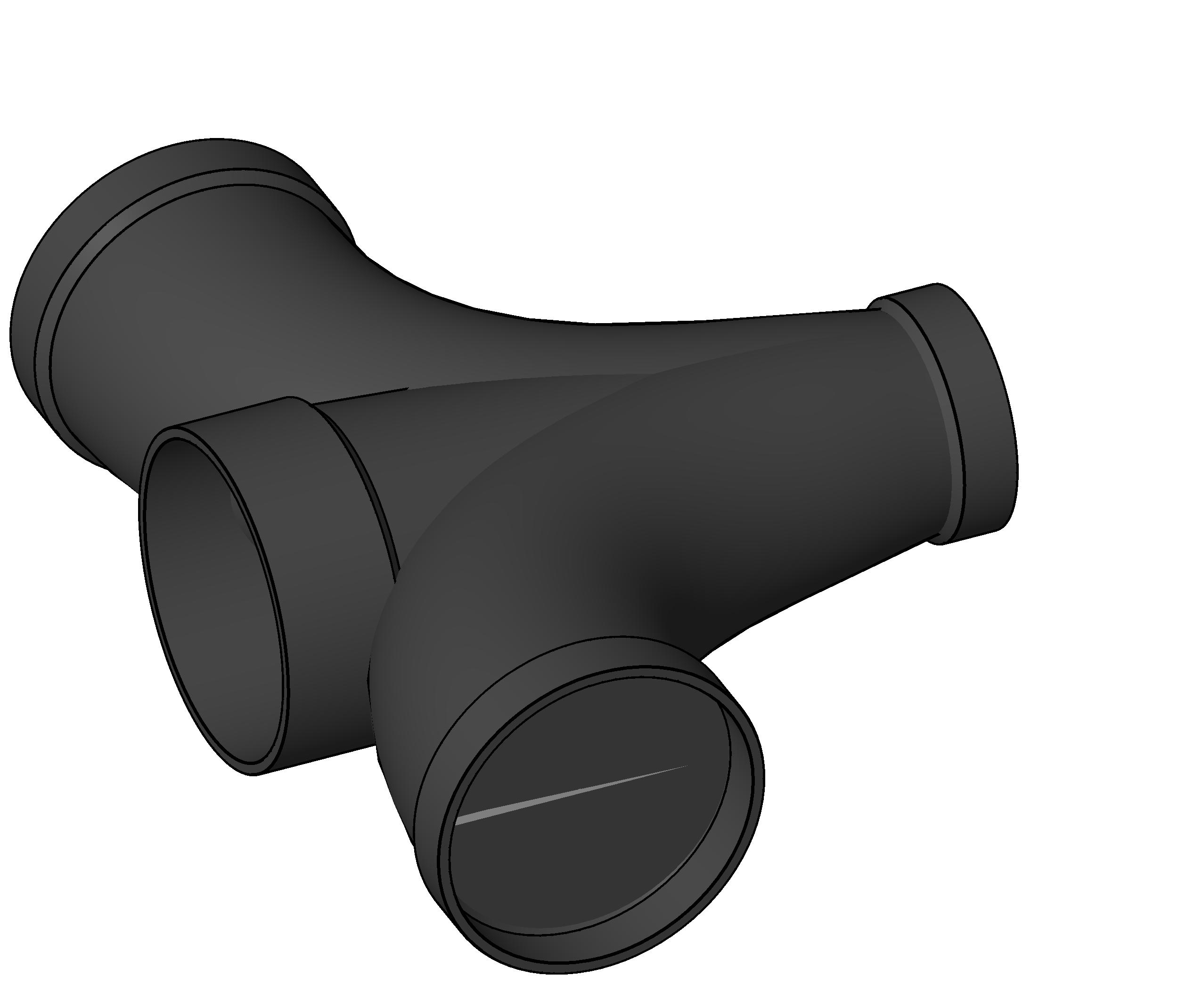 Pipe Fitting Double Fixture Fitting Wye Eighth Bend ABS revit family free download