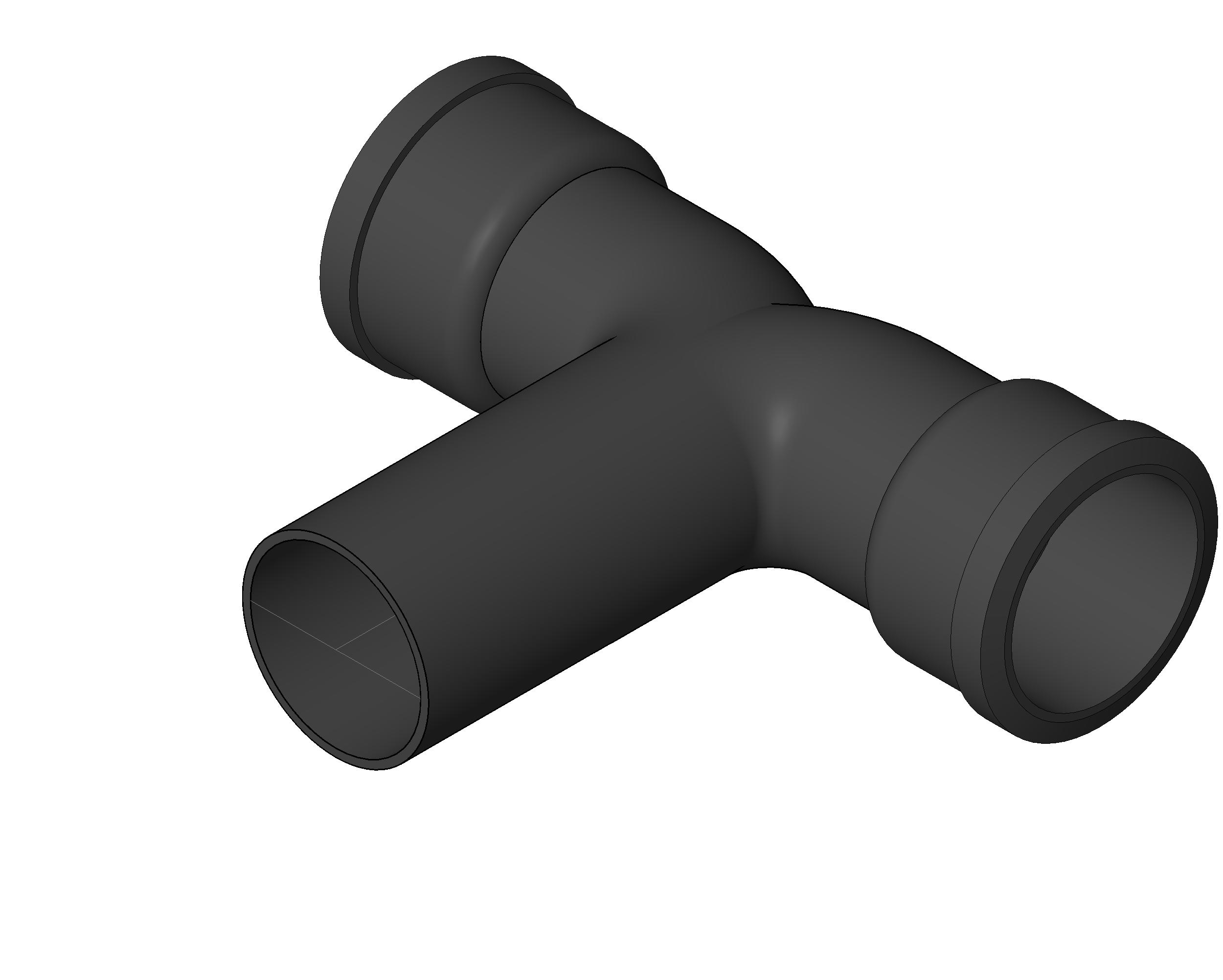 Pipe Fitting Double Quarter Bend Cast Iron revit family free download
