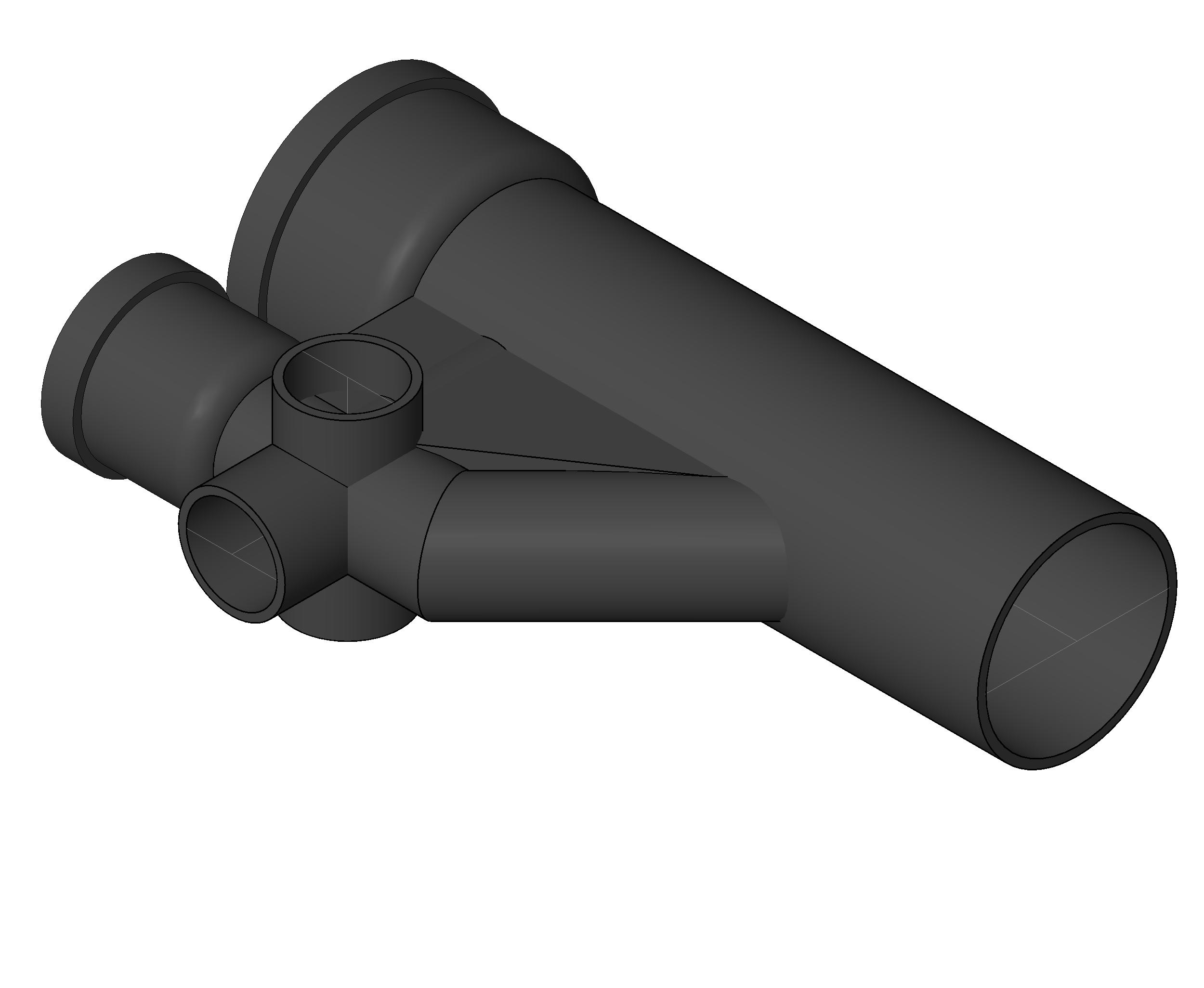 Pipe Fitting Double Sink Stack 1770 4IN Cast Iron revit family free download