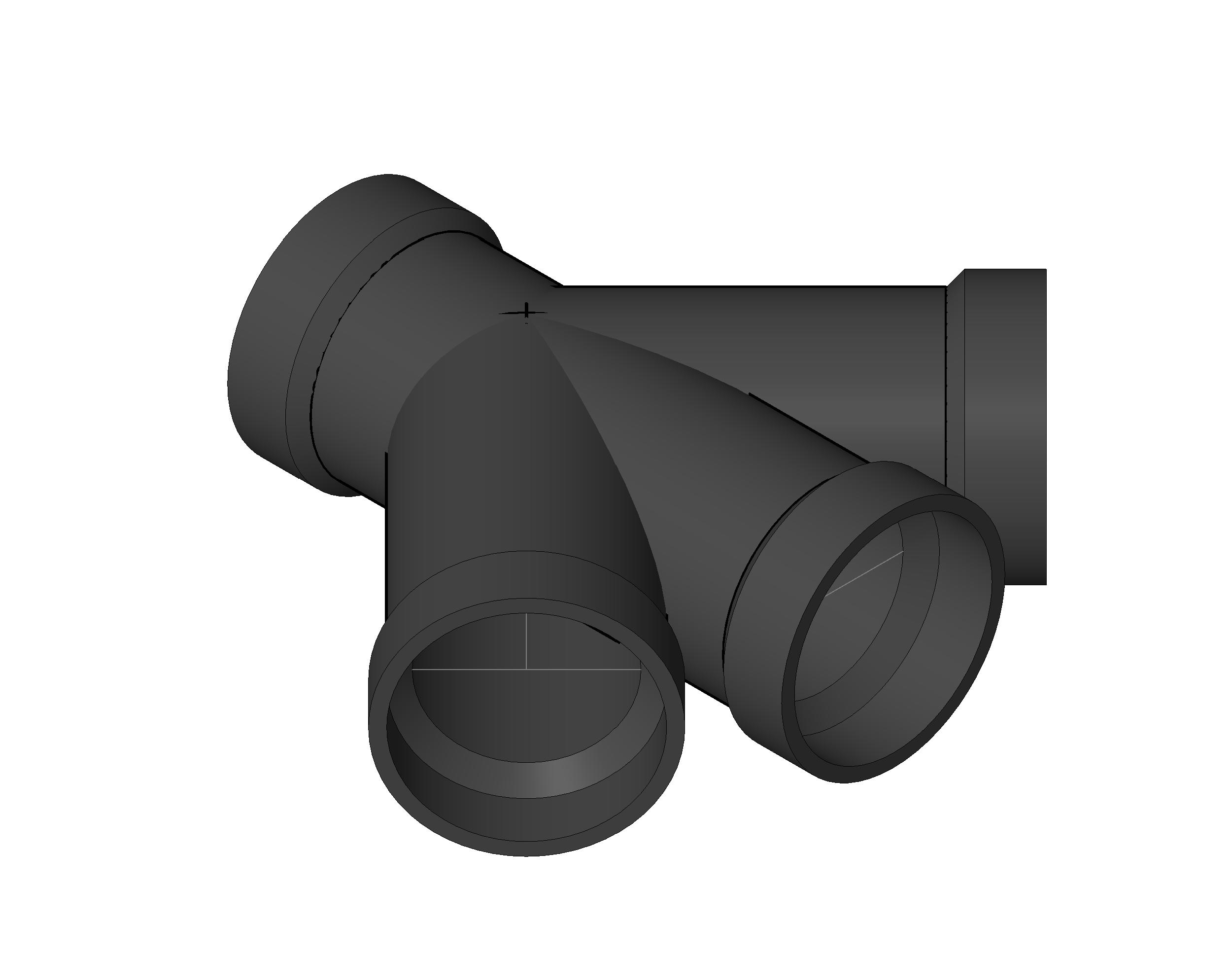 Pipe Fitting Double Wye ABS revit family free download