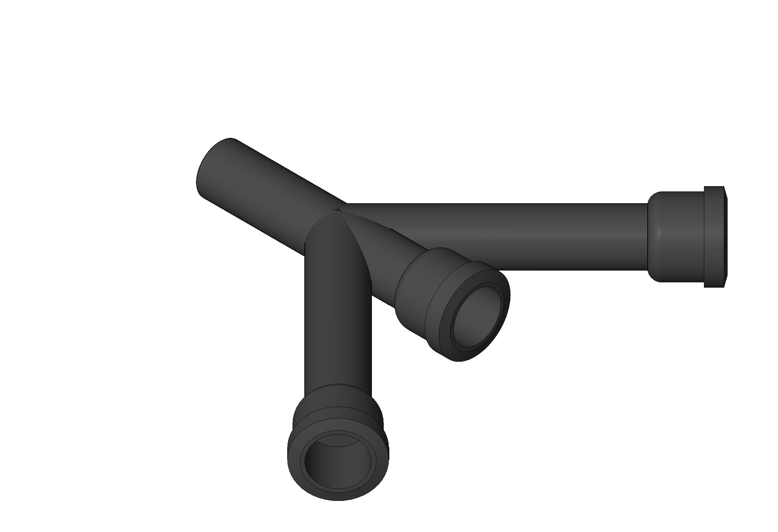 Pipe Fitting Double Wye Cast Iron revit family free download