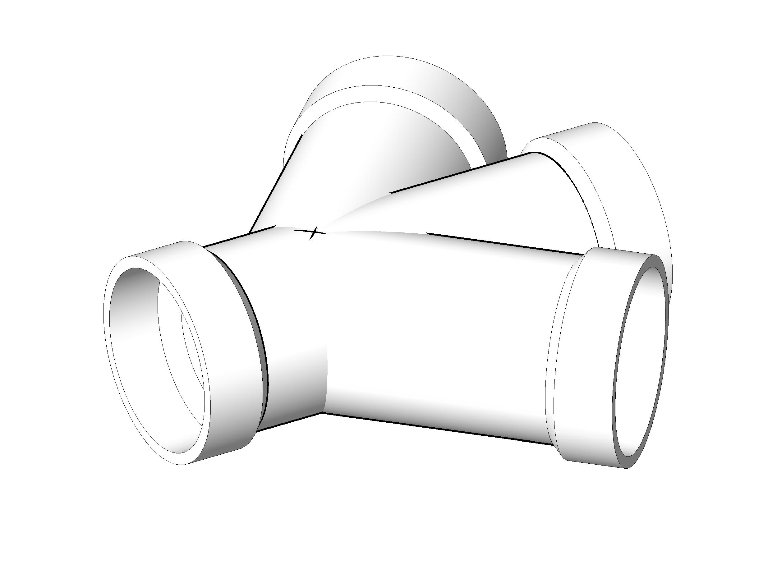 Pipe Fitting Double Wye PVC revit family free download
