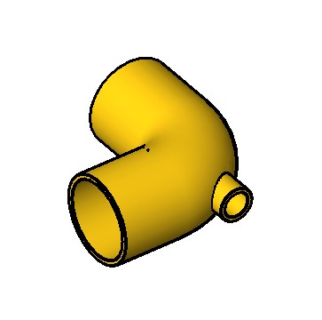 Pipe Fitting Drop Ear Elbow CPVC revit family free download
