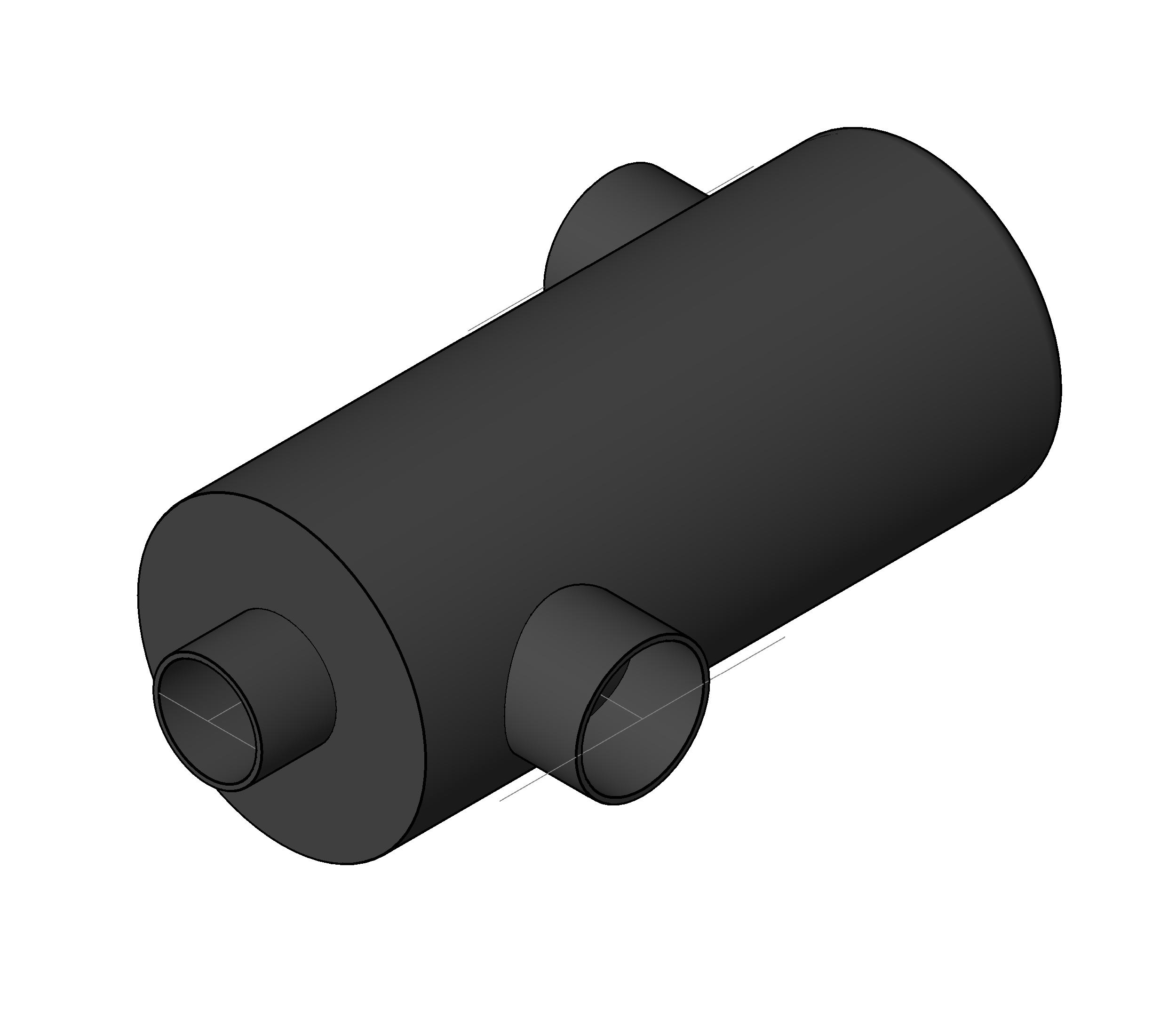 Pipe Fitting Drum Trap ABS X revit family free download