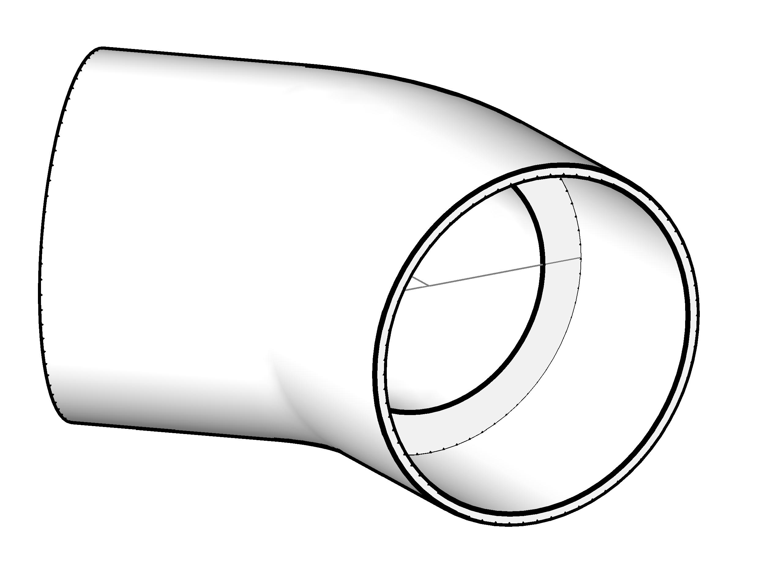 Pipe Fitting Eight Bend Pressure Pipe Fittings PVC 8312 revit family free download