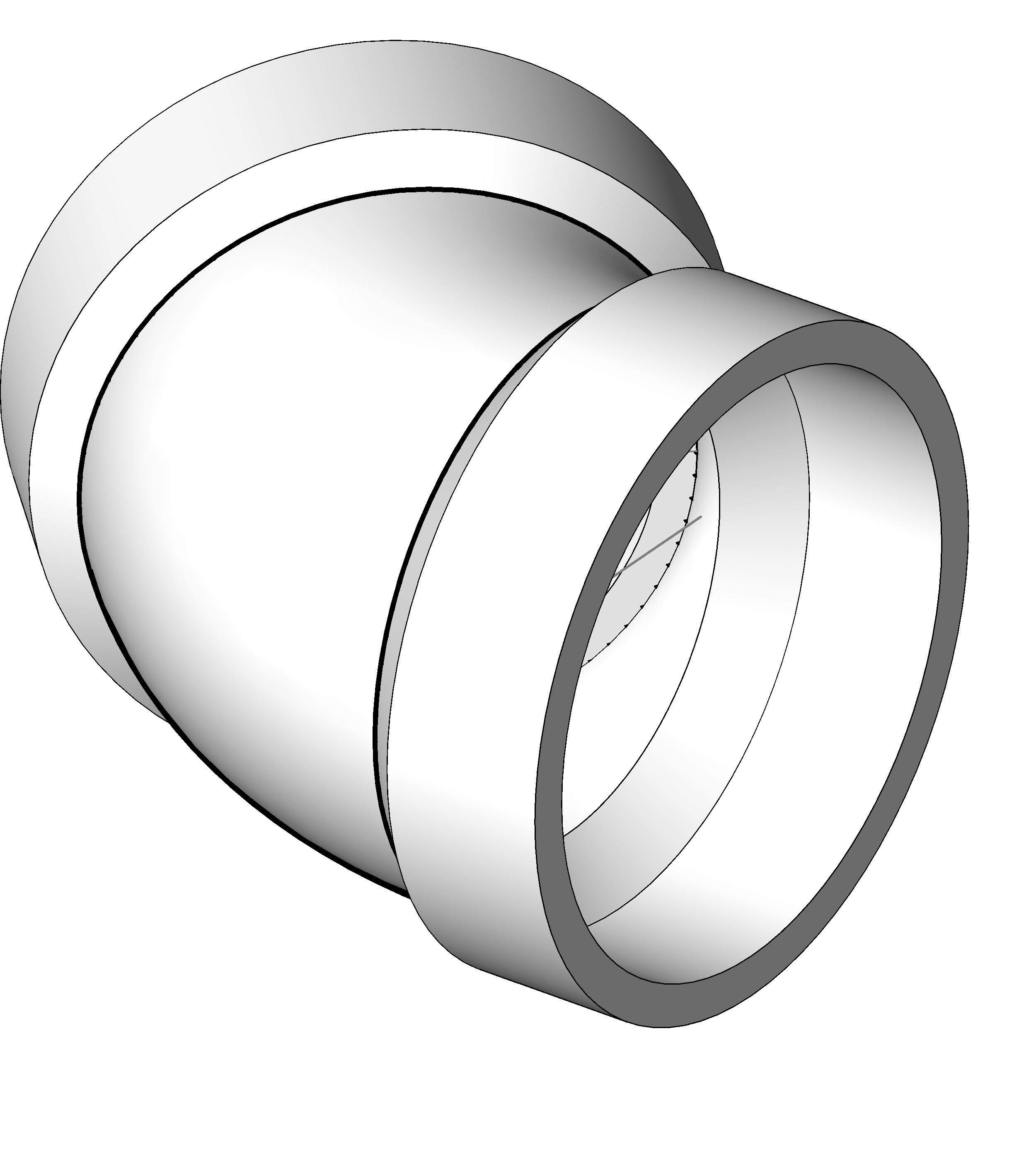 Pipe Fitting Eight Bend PVC revit family free download