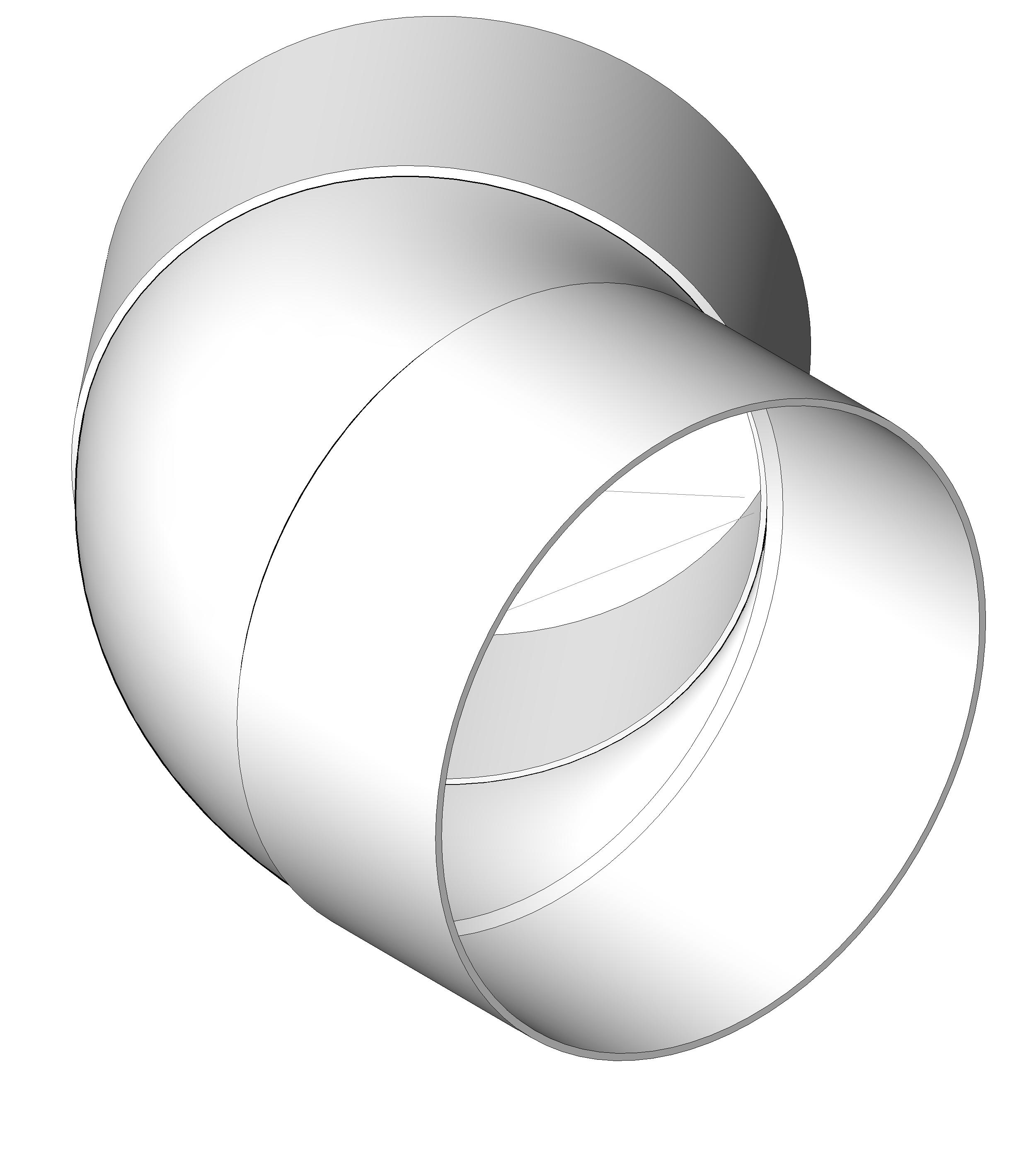Pipe Fitting Eighth Bend PVC revit family free download