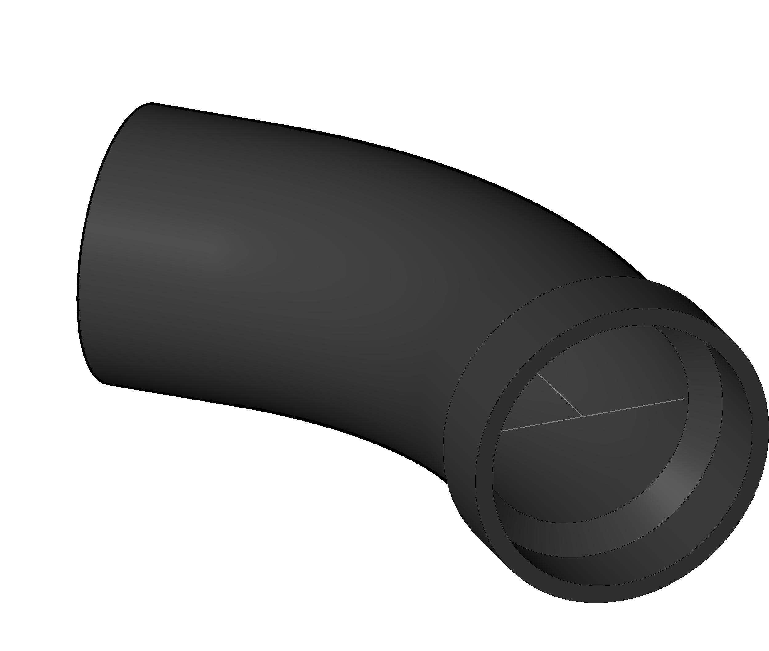 Pipe Fitting Eighth Bend Street ABS revit family free download