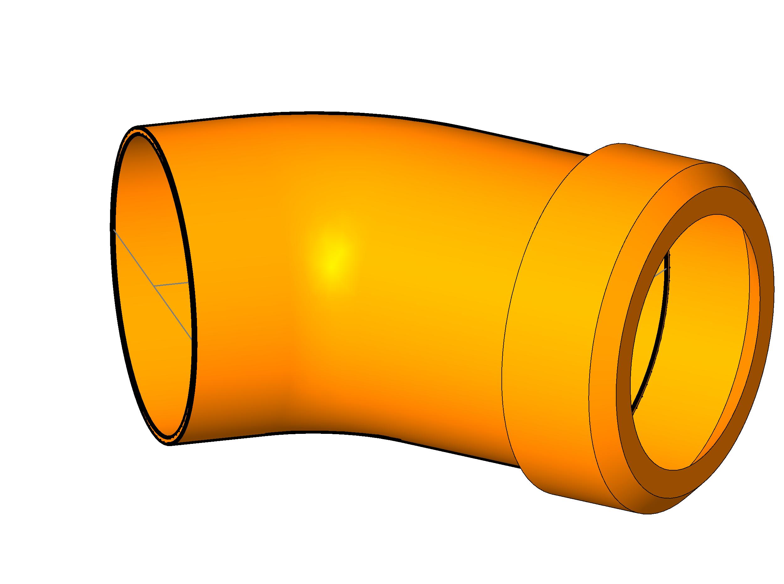 Pipe Fitting Eighth Bend Street PVC revit family free download