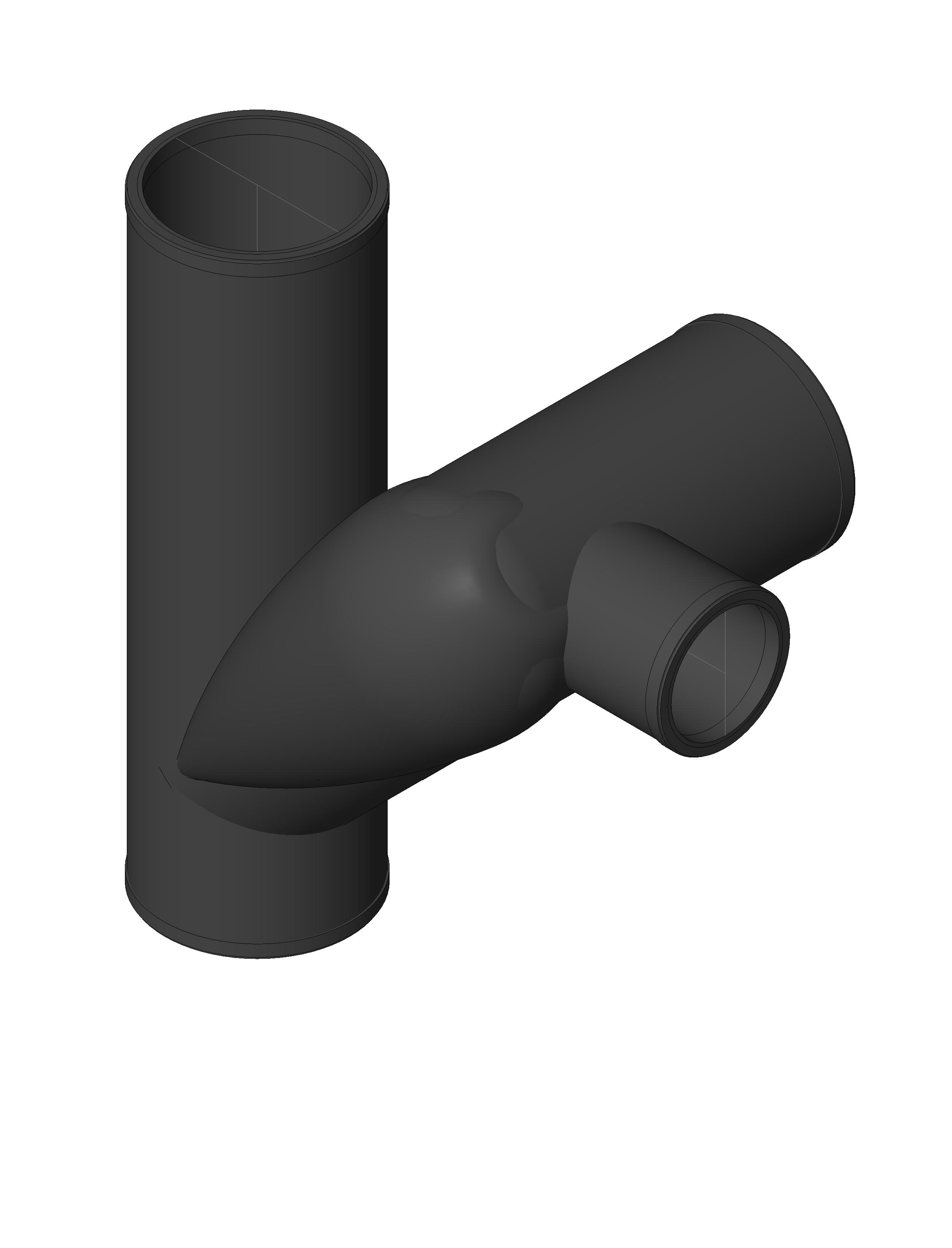 Pipe Fitting Figure Eight Left Cast Iron revit family free download