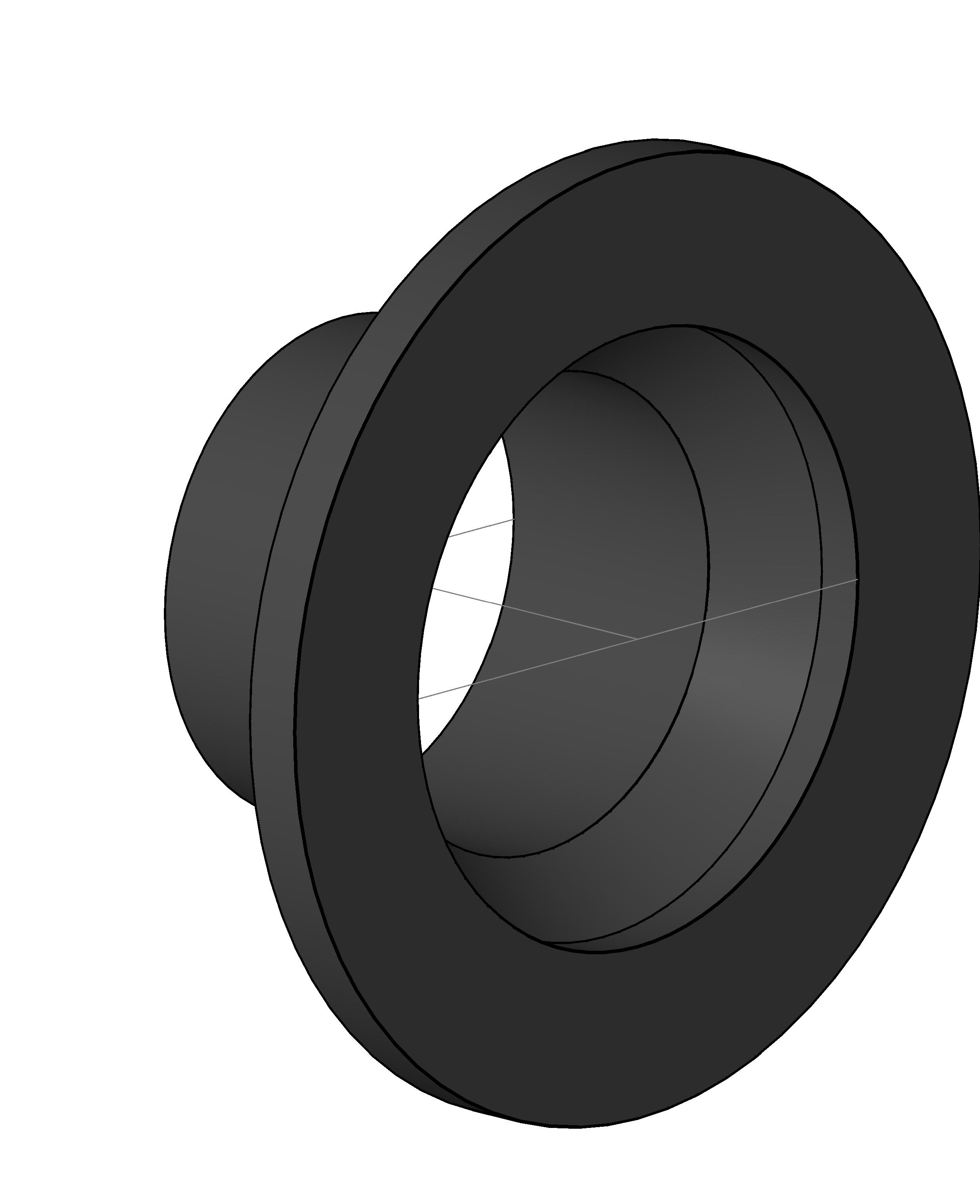 Pipe Fitting Flush Closet Flange Knockout ABS K revit family free download