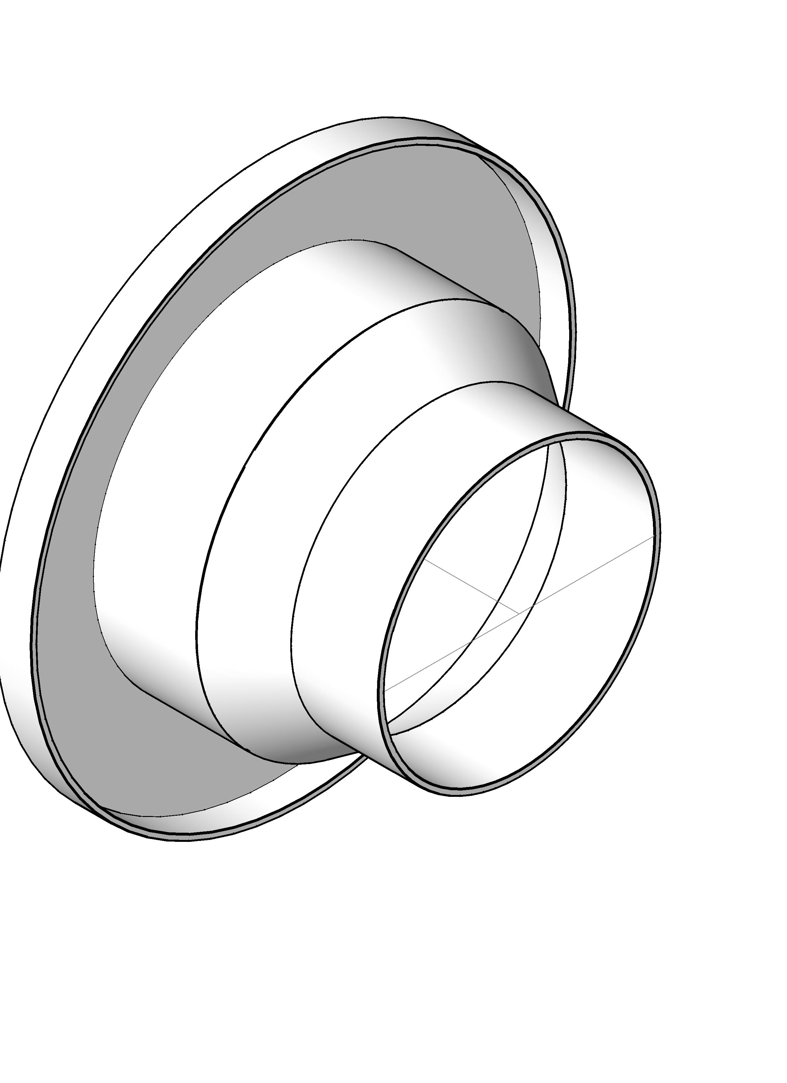 Pipe Fitting Flush Closet Flange Knockout PVC K revit family free download