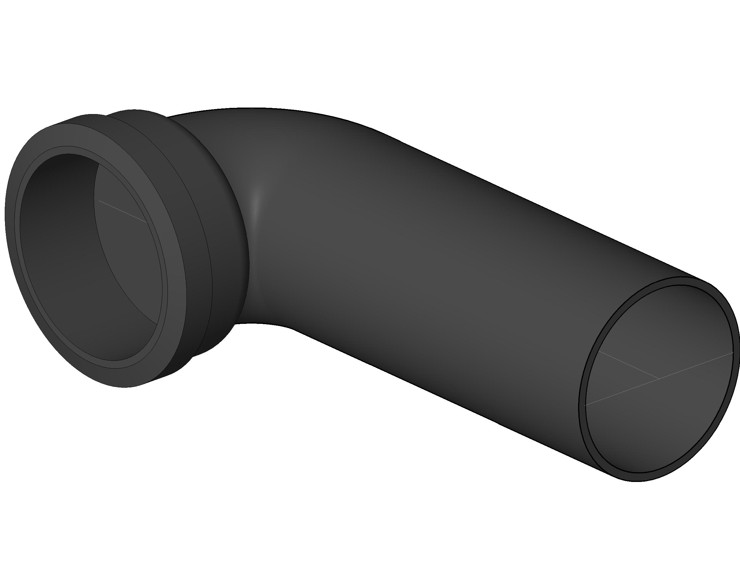 Pipe Fitting Hub End Closet Bend Low Hub Cast Iron revit family free download
