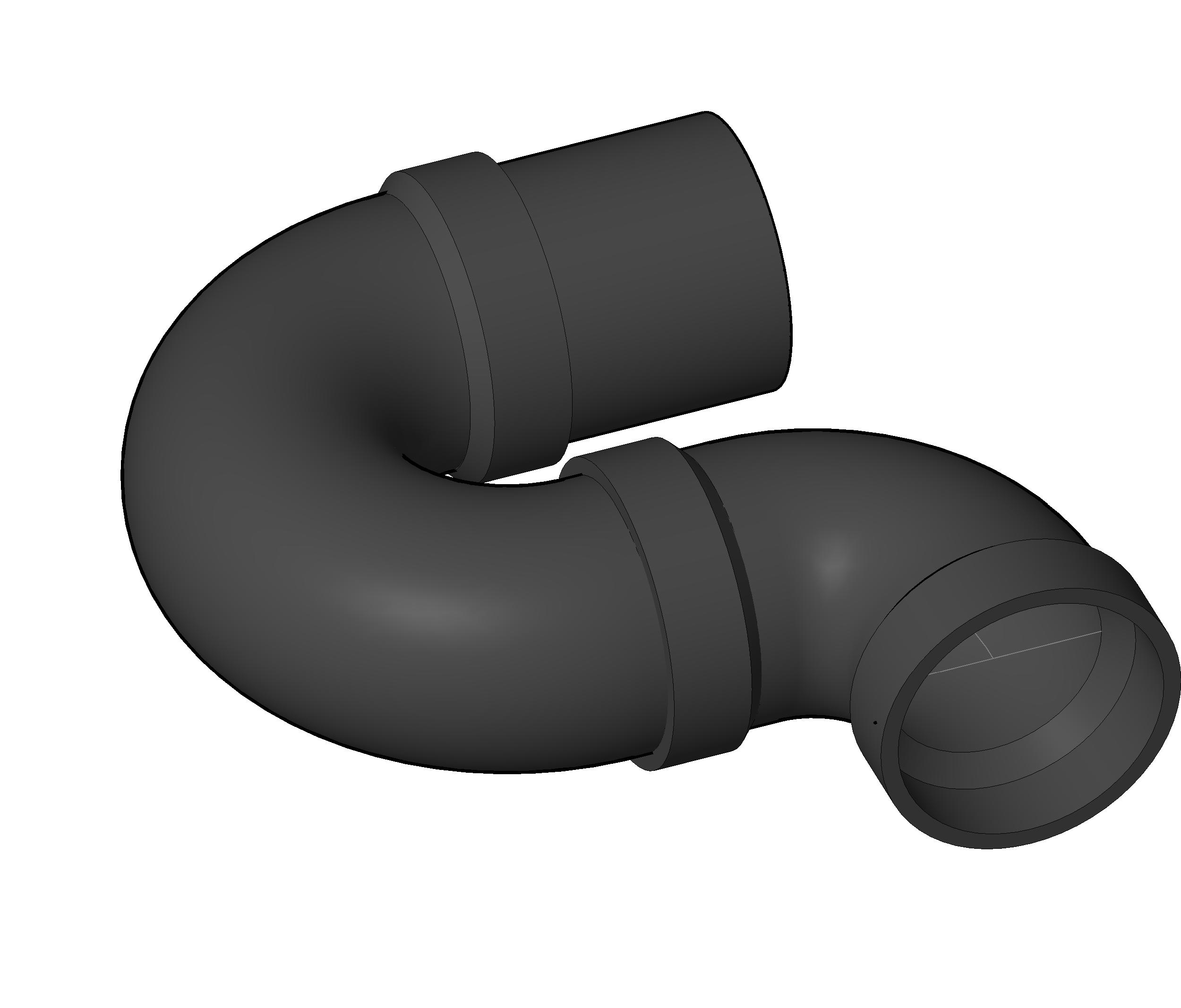 Pipe Fitting L.A. Pattern P Trap ABS P revit family free download