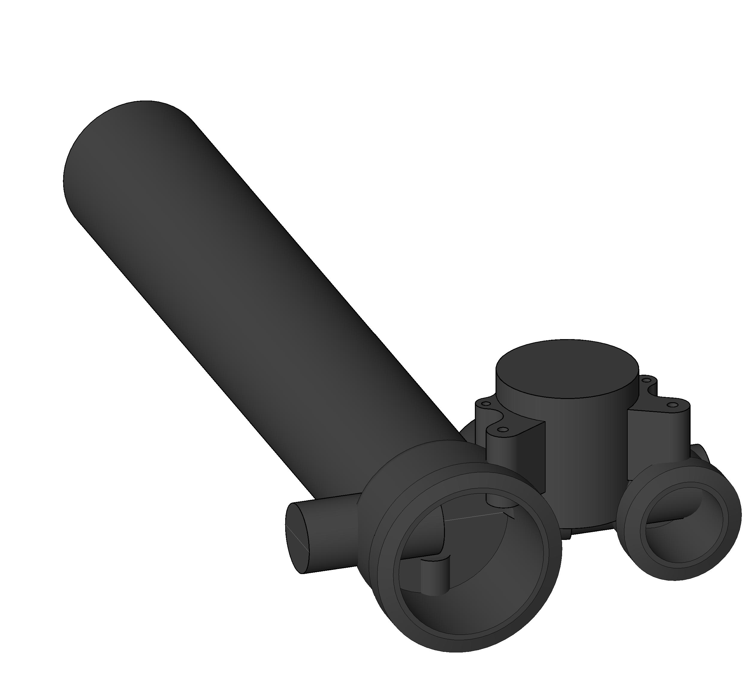 Pipe Fitting Left Hand Starter 4IN Tap Cast Iron revit family free download