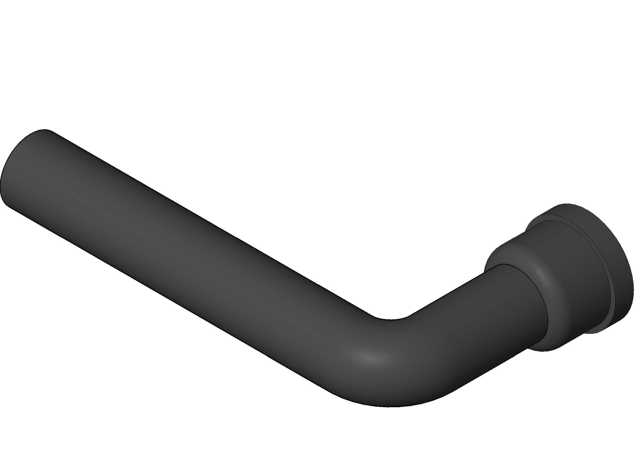 Pipe Fitting Long Quarter Bend Cast Iron revit family free download
