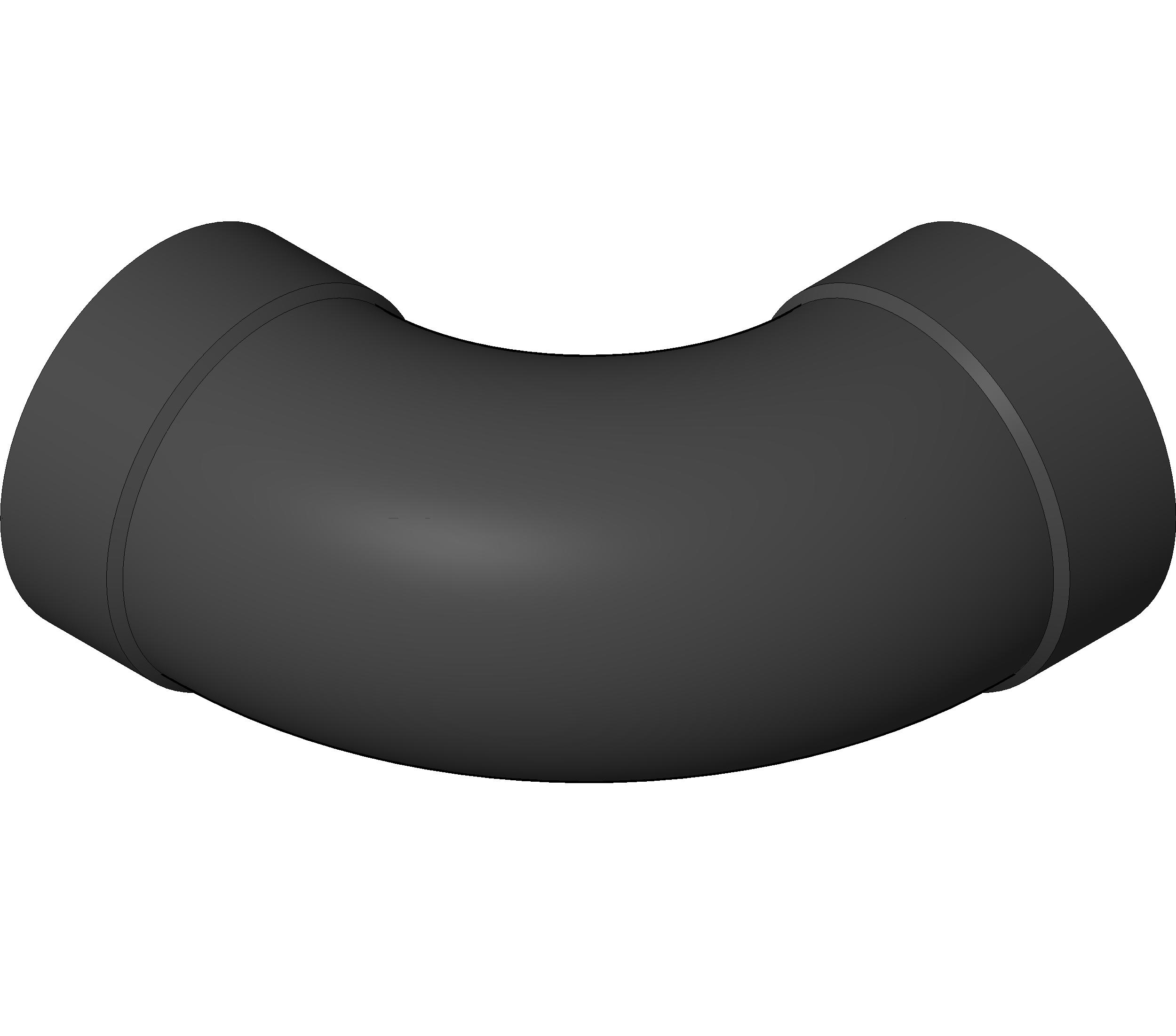 Pipe Fitting Long Sweep Quarter Bend ABS revit family free download