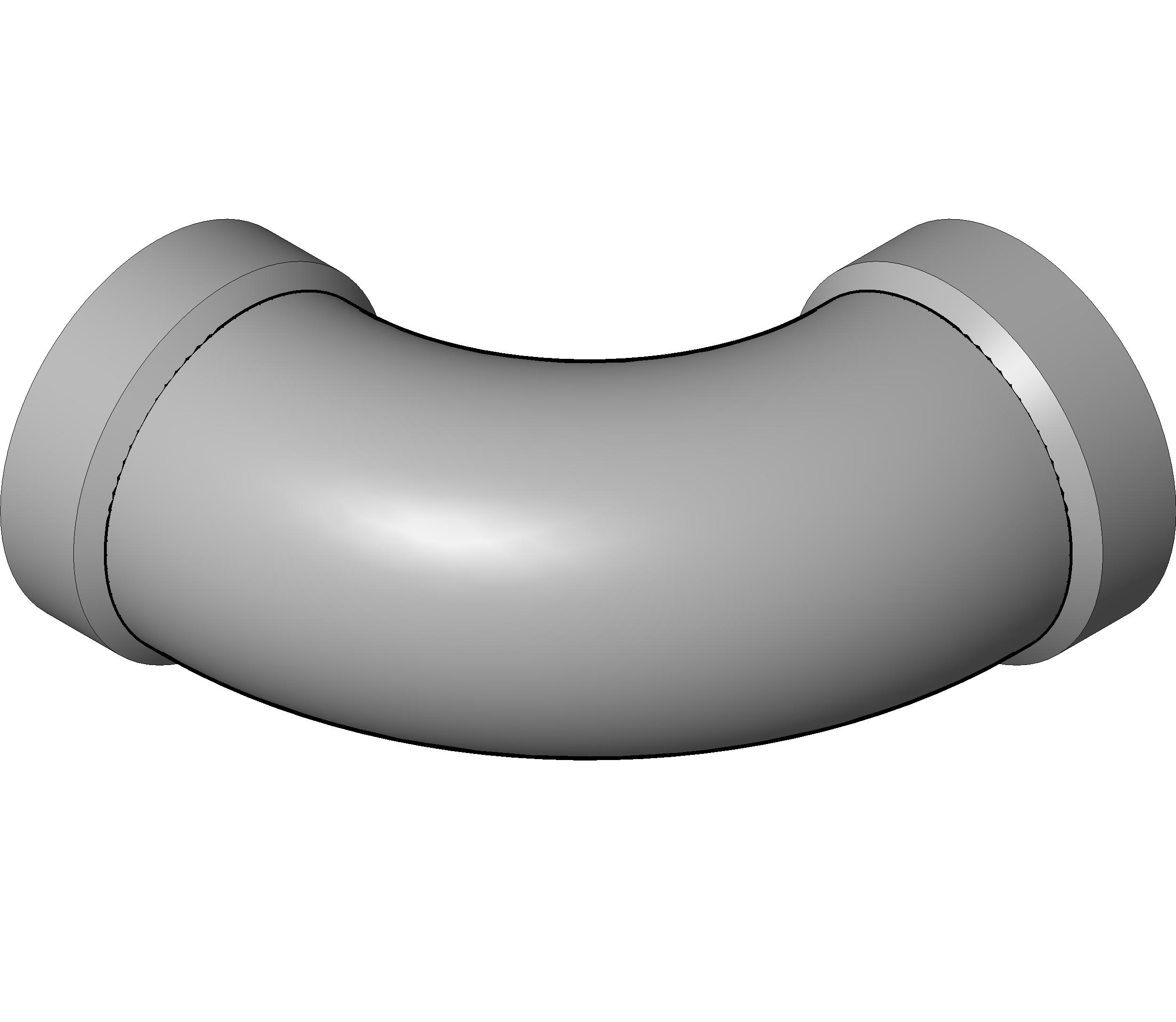 Pipe Fitting Long Sweep Quarter Bend CPVC revit family free download