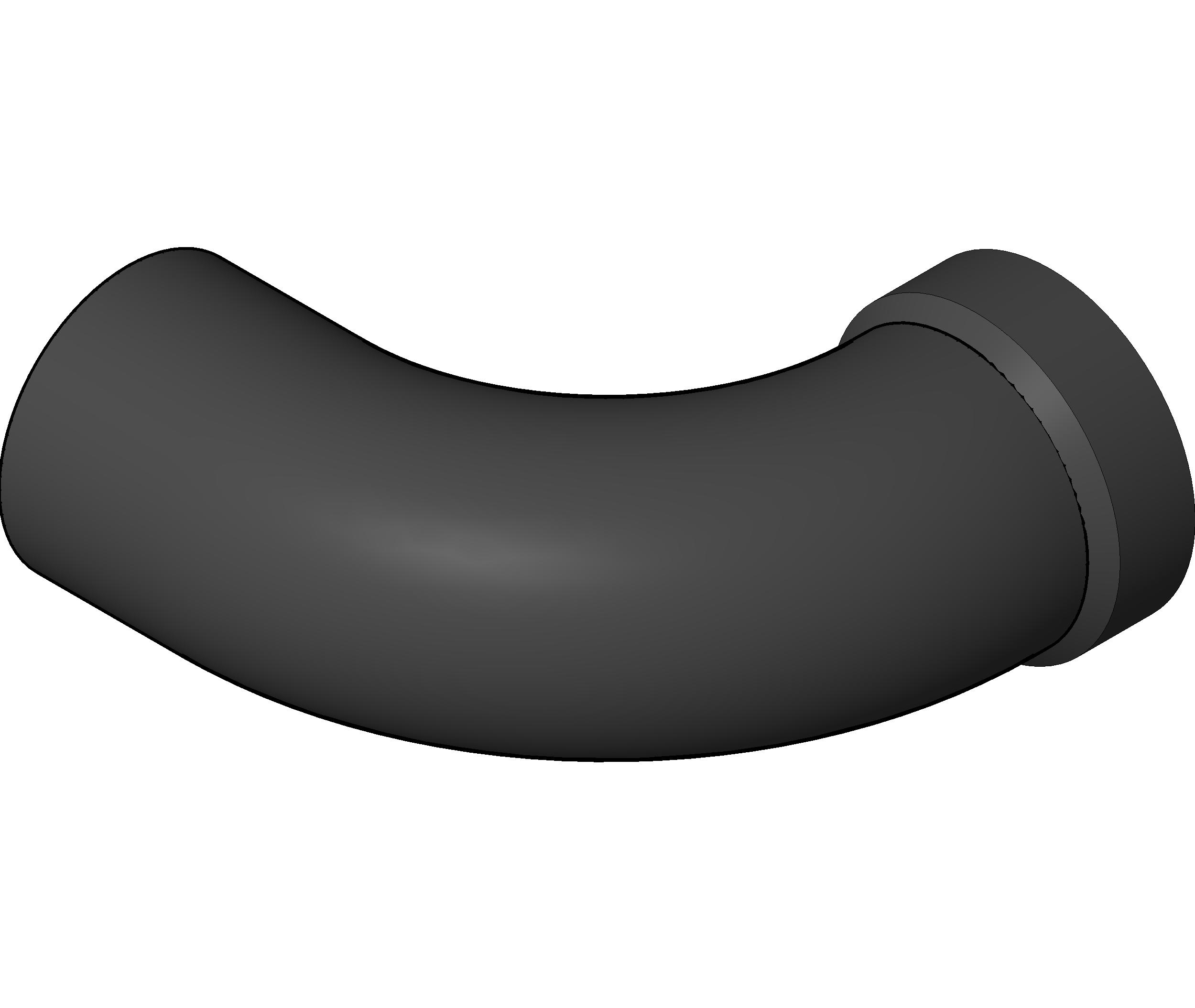 Pipe Fitting Long Sweep Quarter Bend High Heel Inlet ABS revit family free download